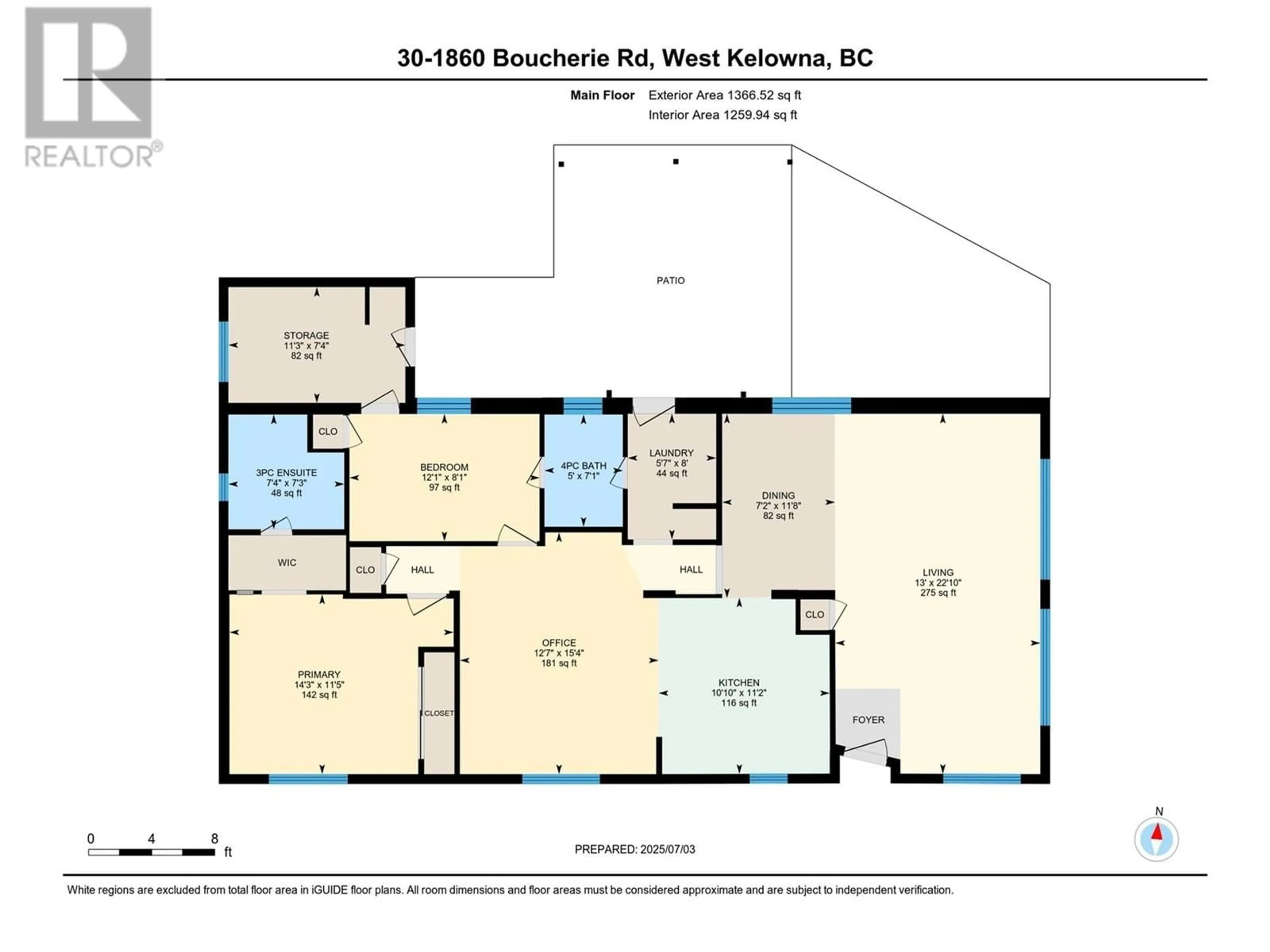 Floor plan for 30 - 1860 BOUCHERIE ROAD, Westbank British Columbia V4T1Z9