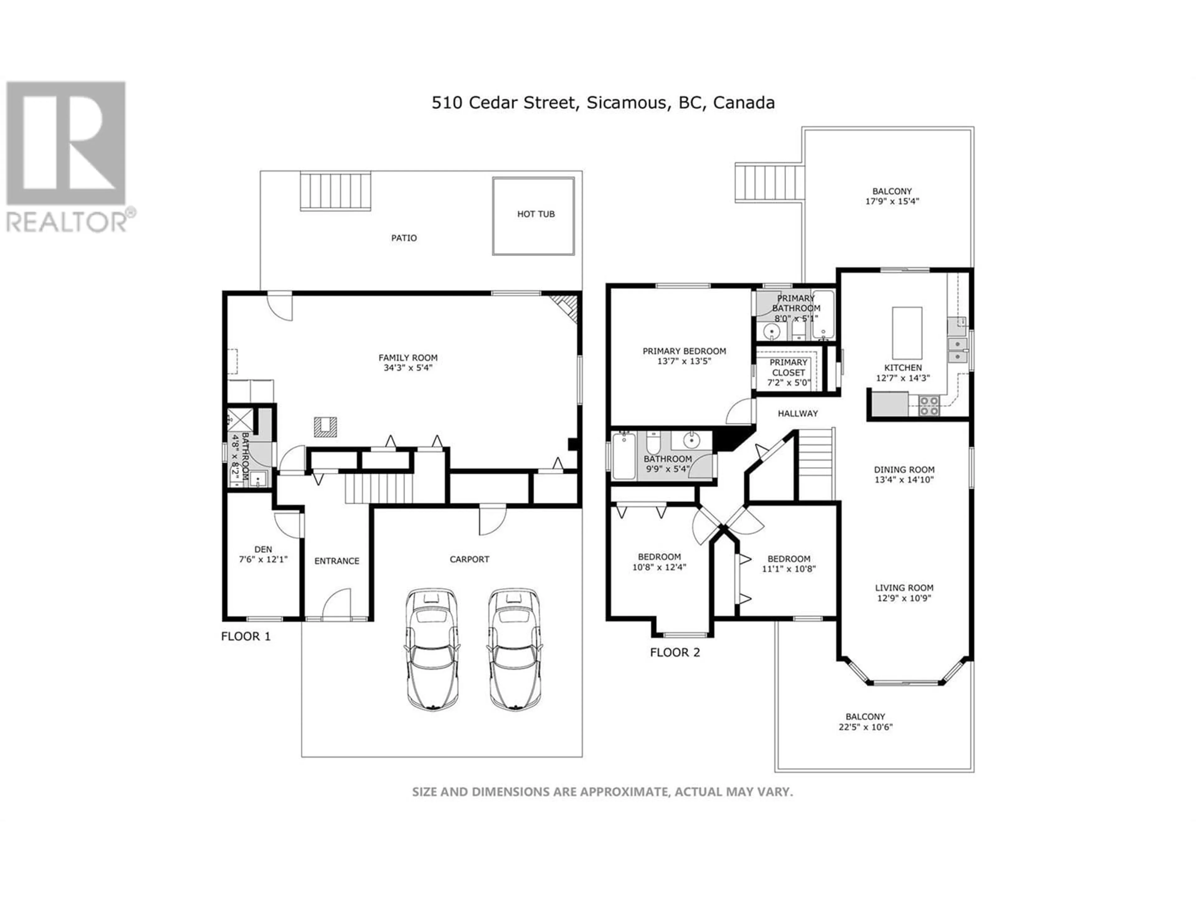 Floor plan for 510 CEDAR STREET, Sicamous British Columbia V0E2V0
