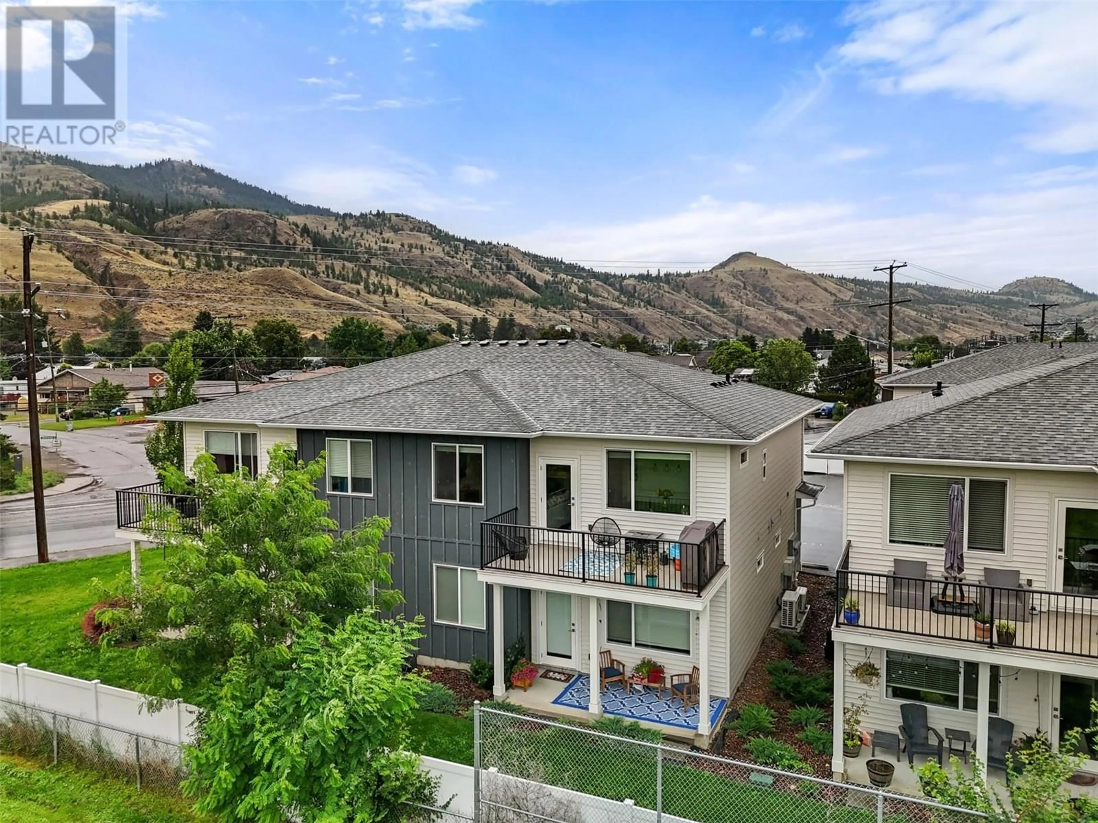 A pic from outside/outdoor area/front of a property/back of a property/a pic from drone, mountain view for 103 - 2925 WESTSYDE ROAD, Kamloops British Columbia V2B0J8