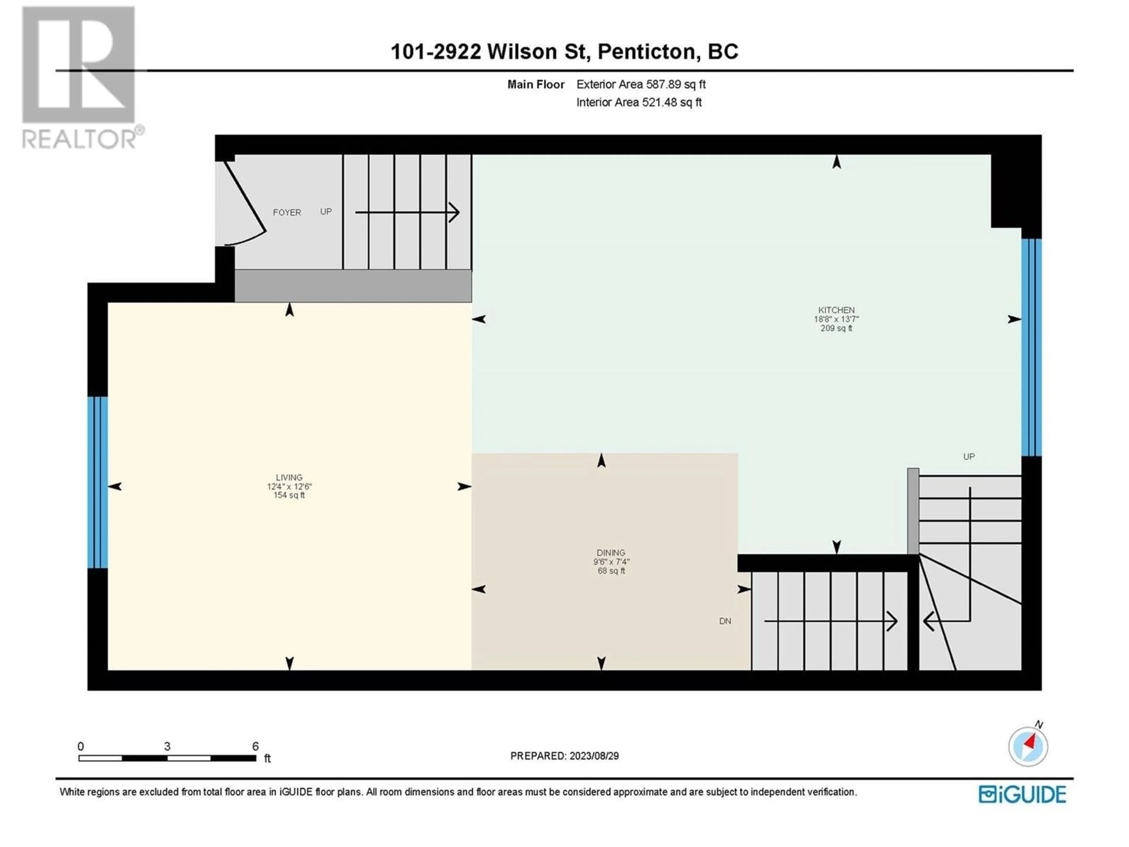 Floor plan for 101 - 2922 WILSON STREET, Penticton British Columbia V2A6H5
