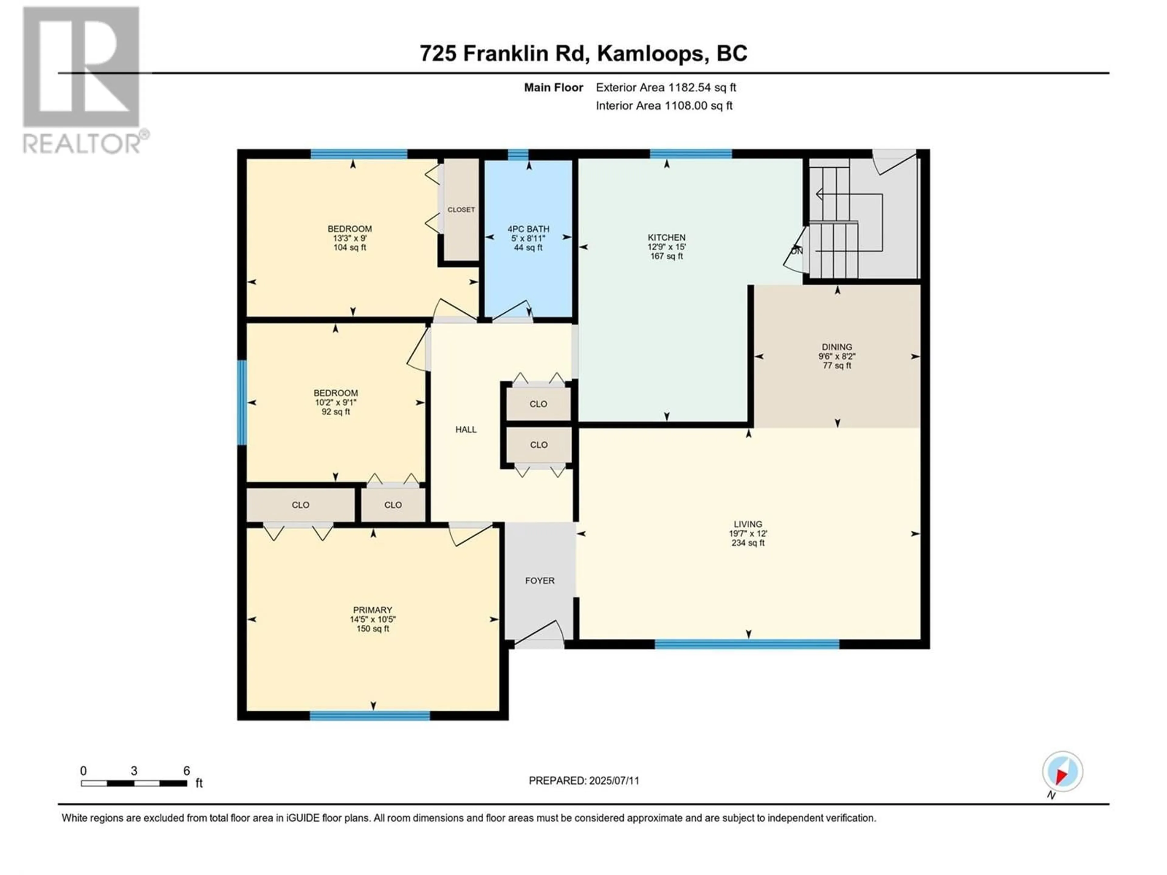 Floor plan for 725 FRANKLIN ROAD, Kamloops British Columbia V2B6G5