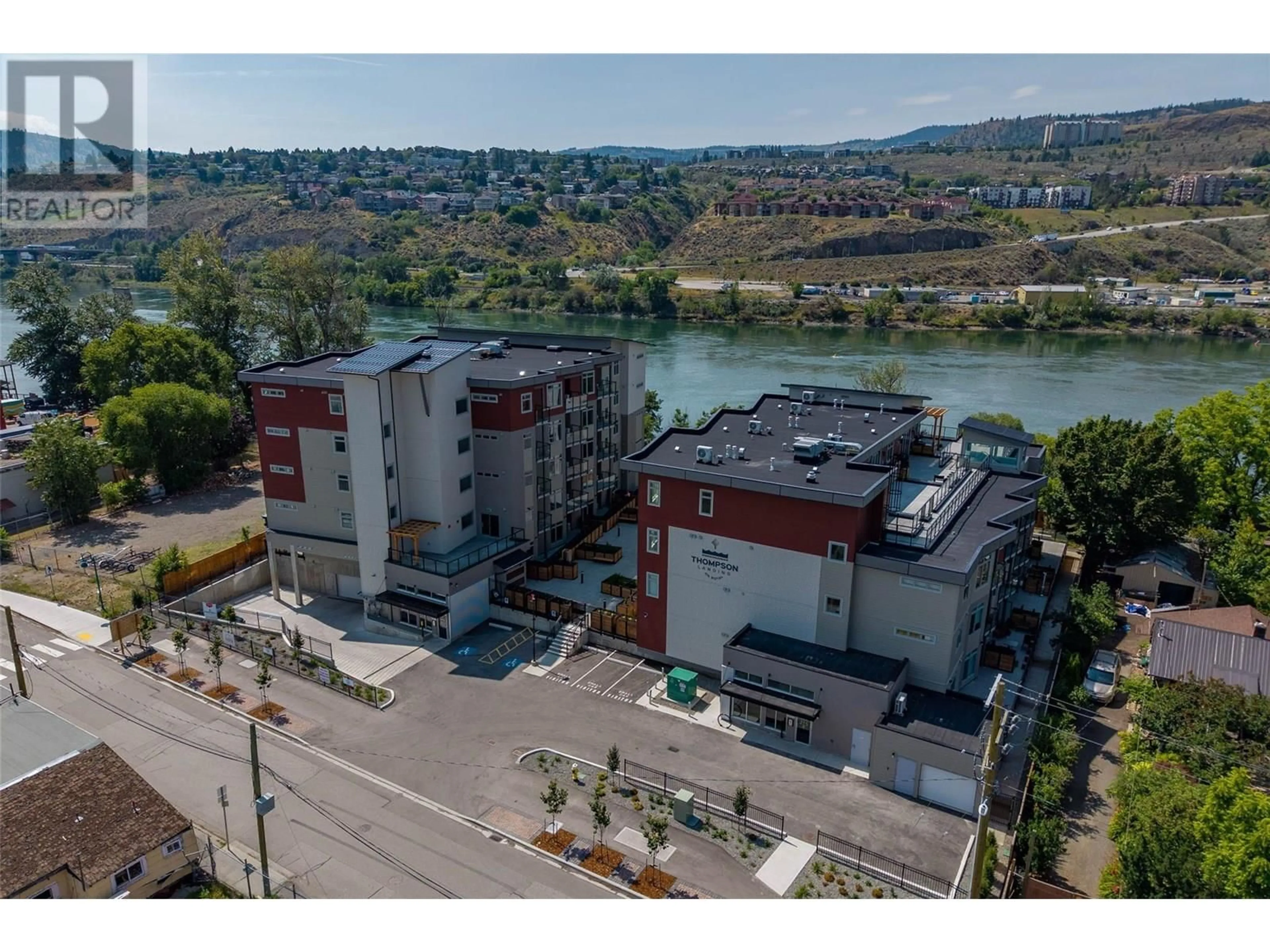 A pic from outside/outdoor area/front of a property/back of a property/a pic from drone, water/lake/river/ocean view for 301 - 207 ROYAL AVENUE, Kamloops British Columbia V2H1T7