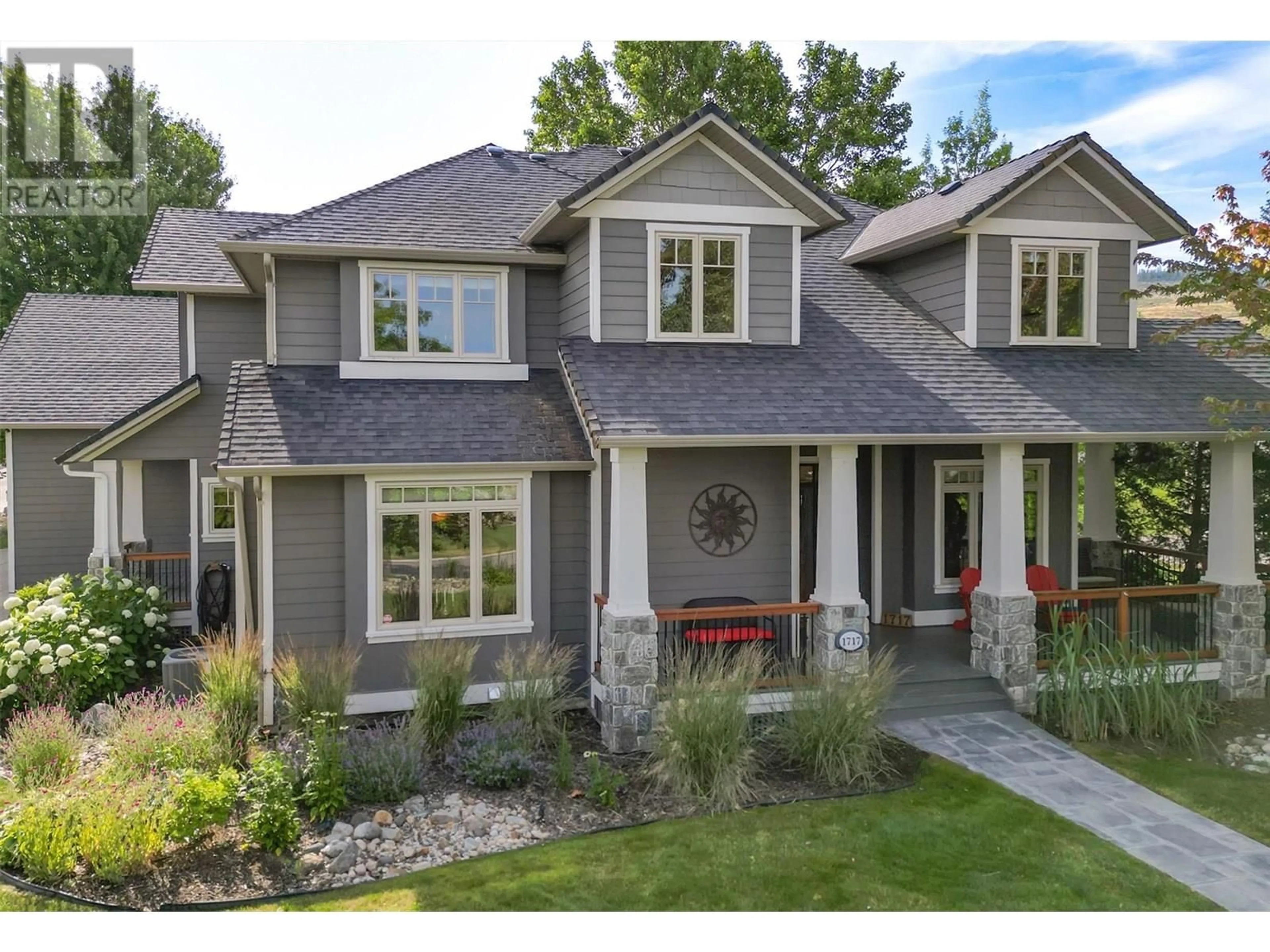 Home with brick exterior material, street for 1717 CANYON VIEW COURT, Kelowna British Columbia V1W4A2