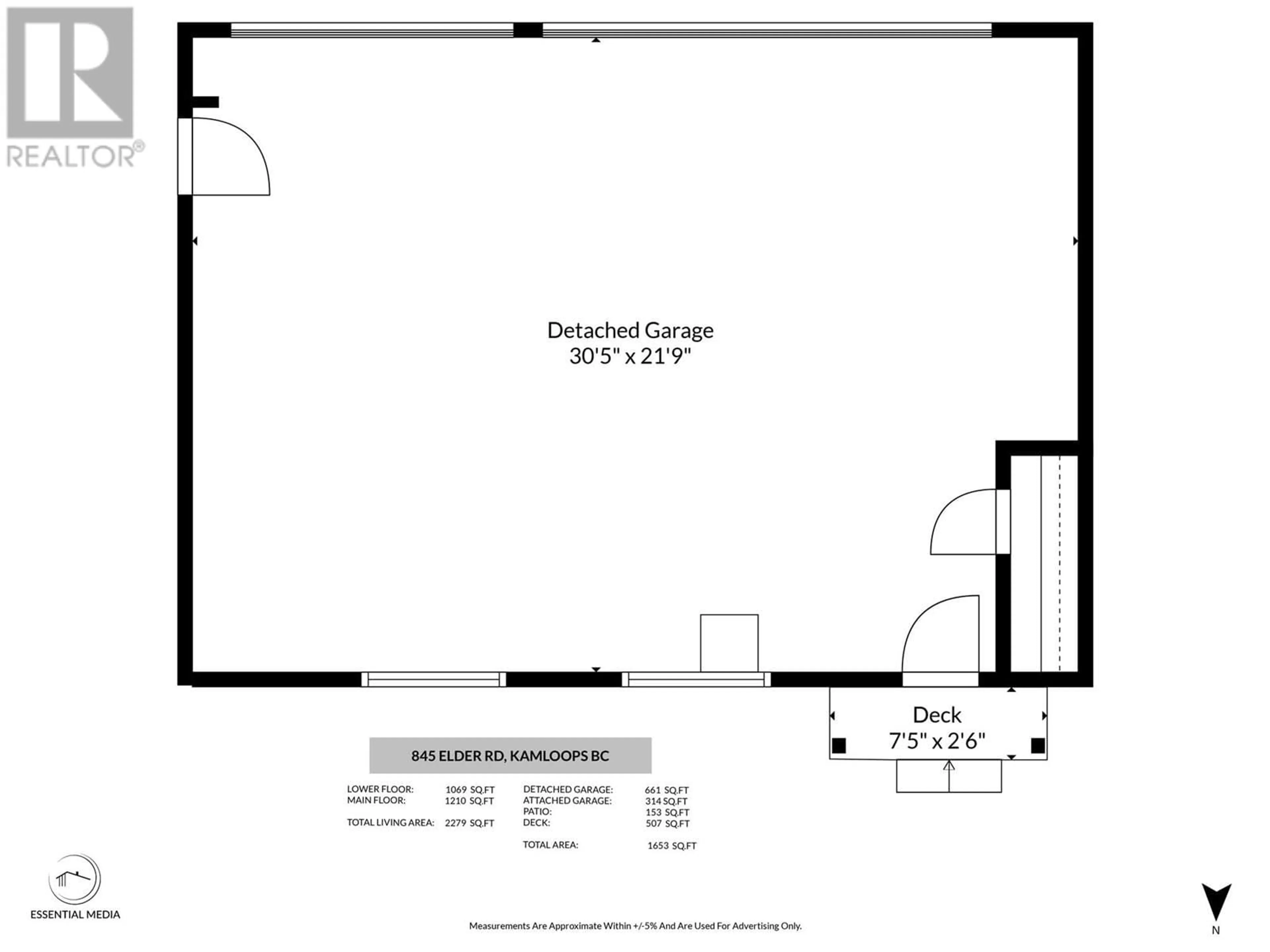 Floor plan for 845 ELDER ROAD, Kamloops British Columbia V2B6K9