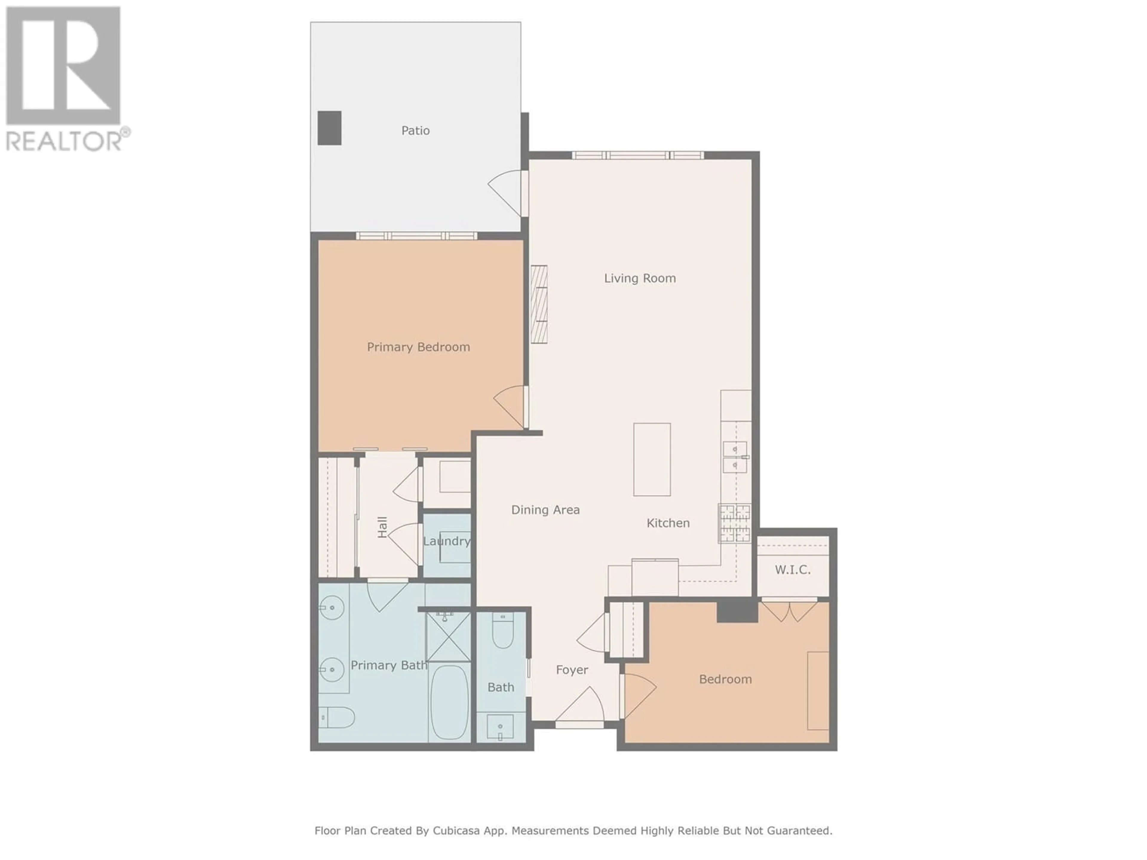 Floor plan for 107 - 580 SARSONS ROAD, Kelowna British Columbia V1W5H5