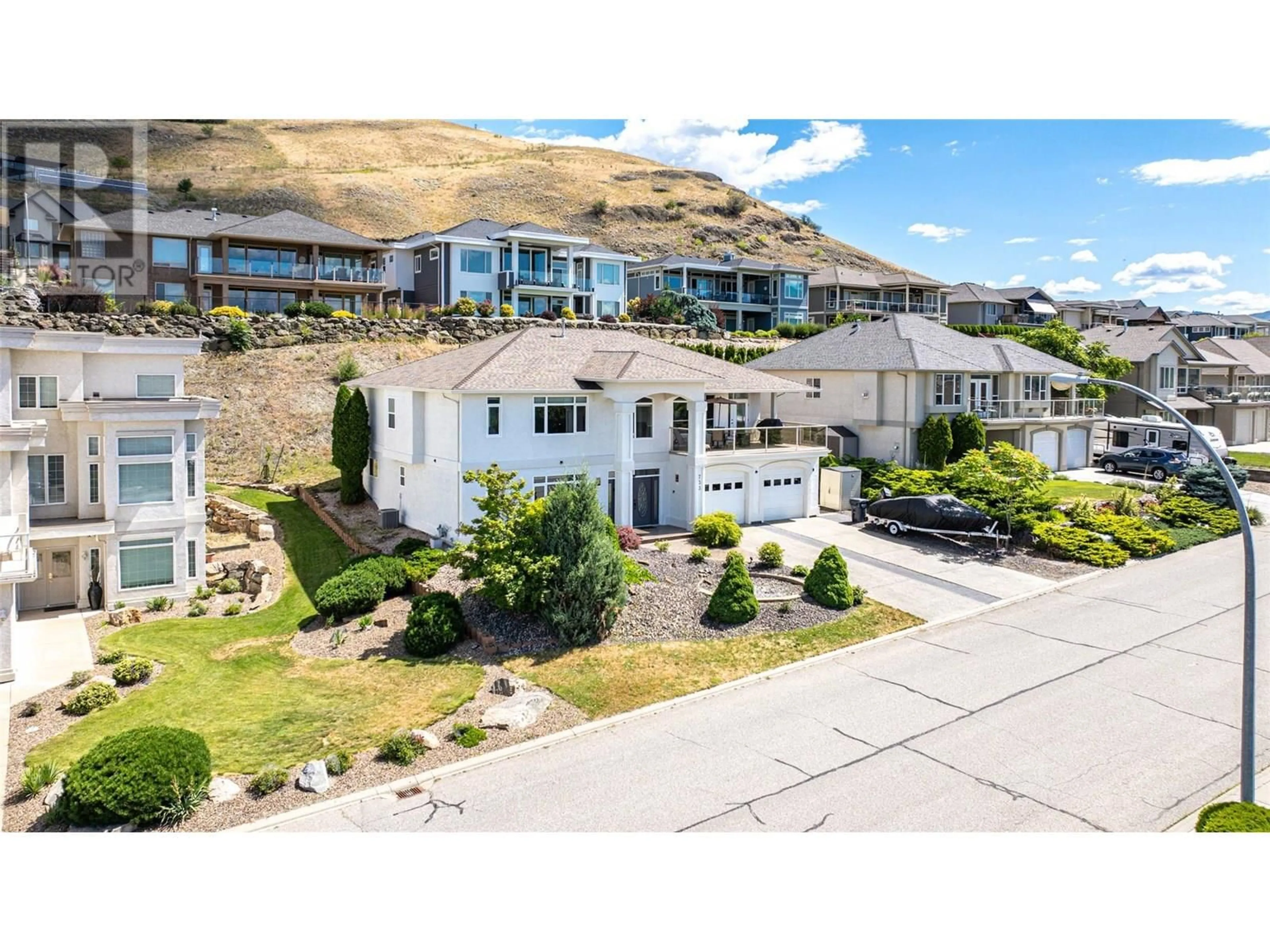 A pic from outside/outdoor area/front of a property/back of a property/a pic from drone, mountain view for 733 MT YORK DRIVE, Coldstream British Columbia V1B3X2