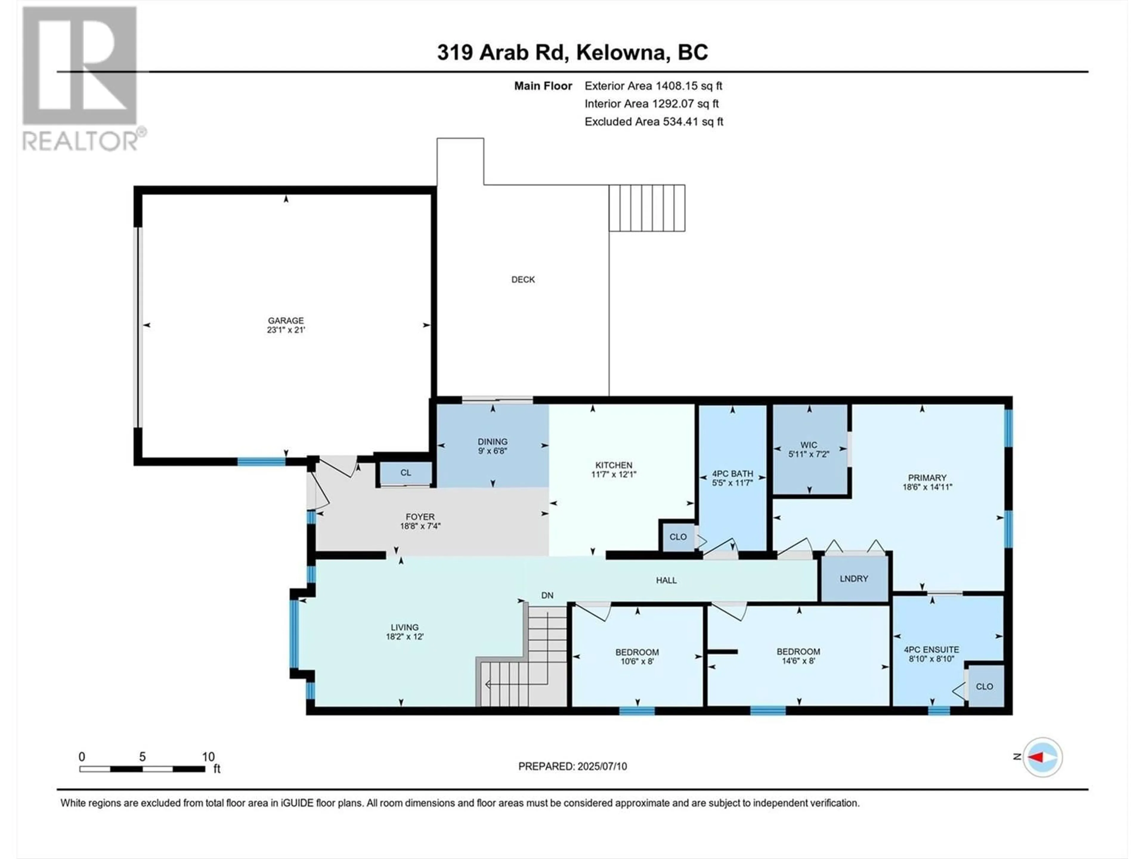 Floor plan for 319 ARAB ROAD, Kelowna British Columbia V1V3A8