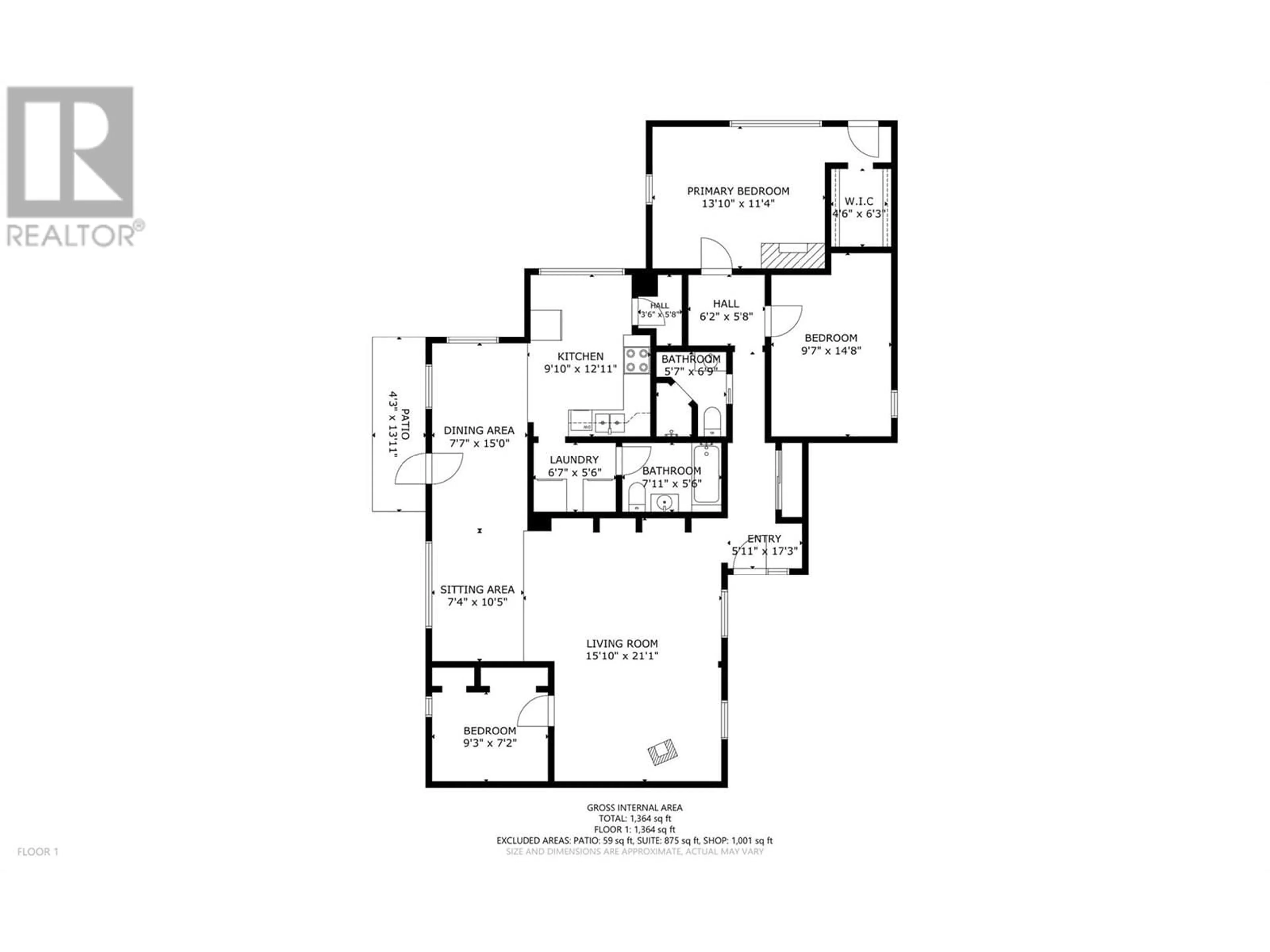 Floor plan for 1915 HOLLYWOOD ROAD SOUTH, Kelowna British Columbia V1X4P5