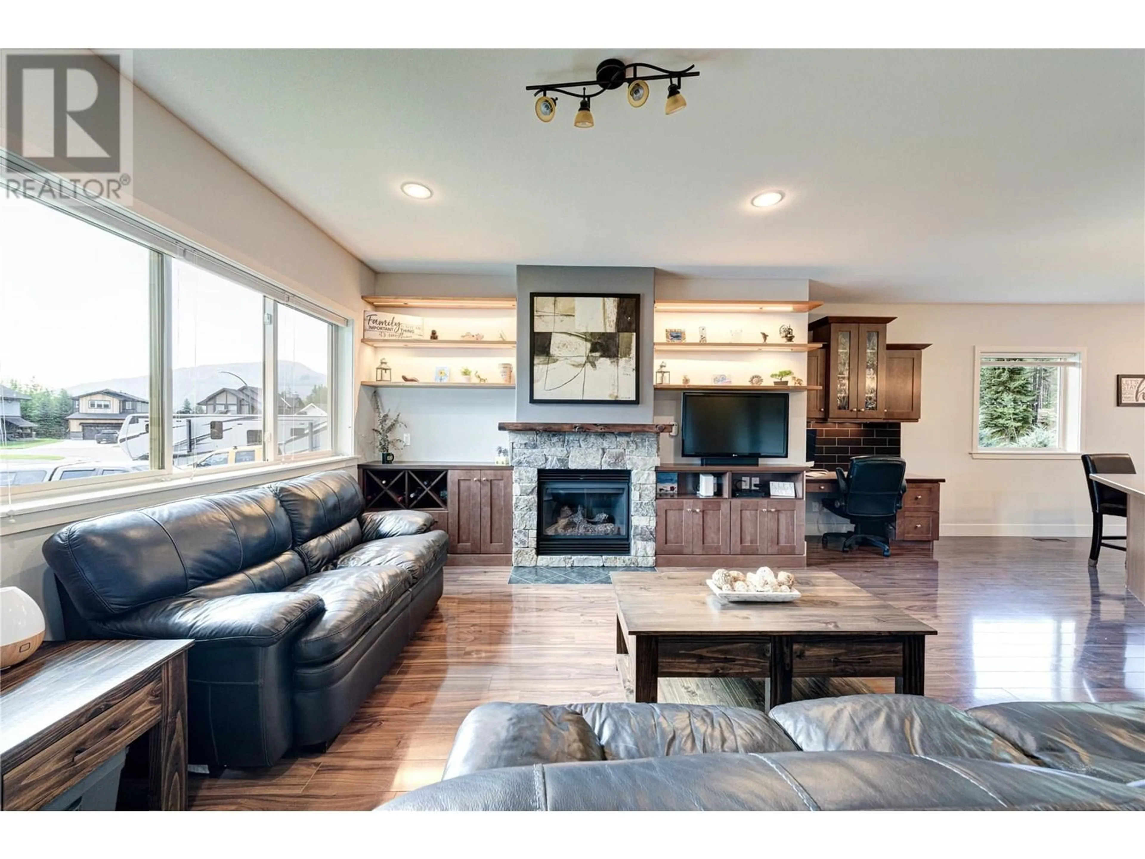 Living room with furniture, wood/laminate floor for 1327 CHERRYWOOD BOULEVARD, Sparwood British Columbia V0B2G2