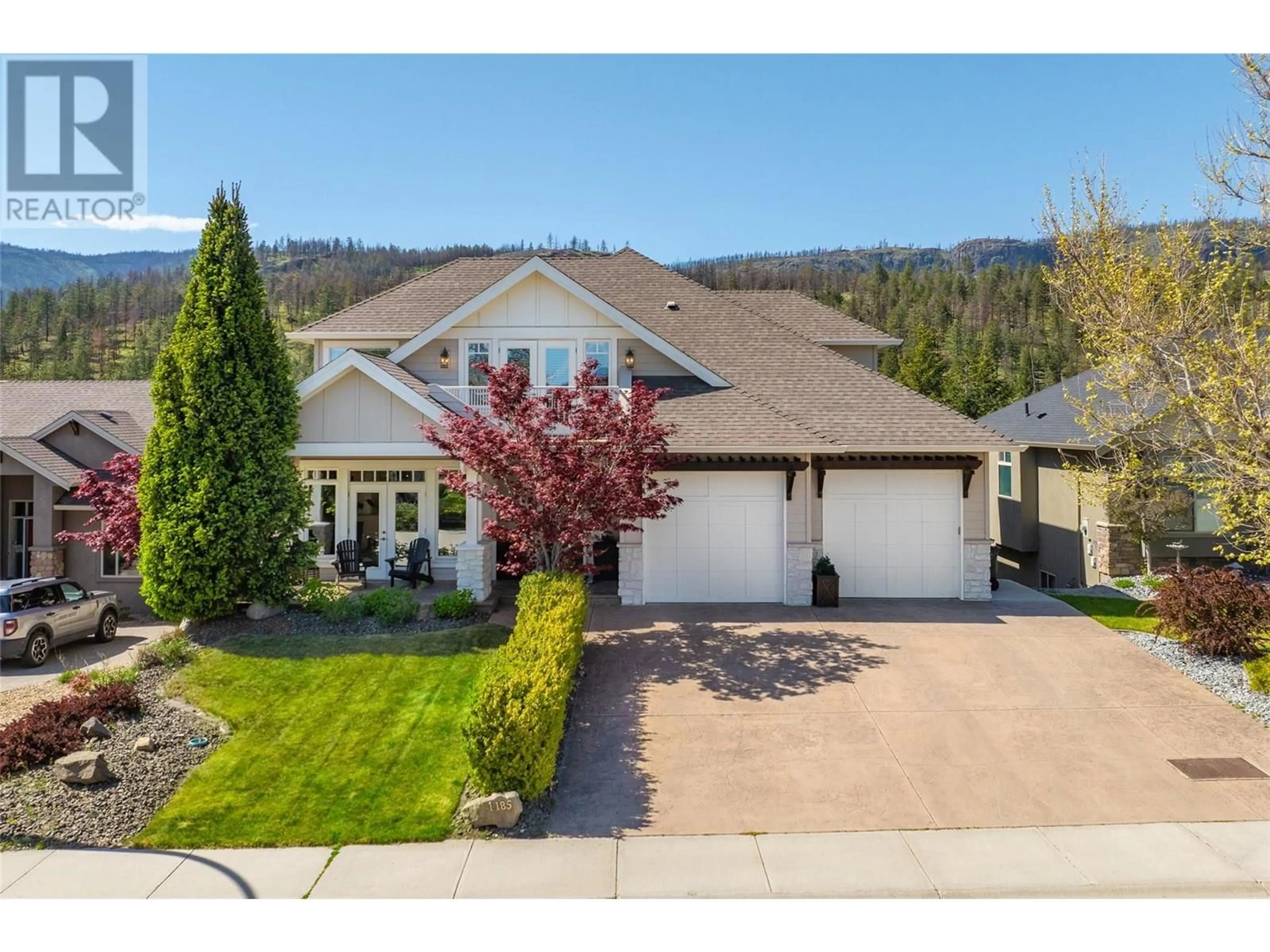 A pic from outside/outdoor area/front of a property/back of a property/a pic from drone, unknown for 1185 PEAK POINT DRIVE, West Kelowna British Columbia V1Z4A9