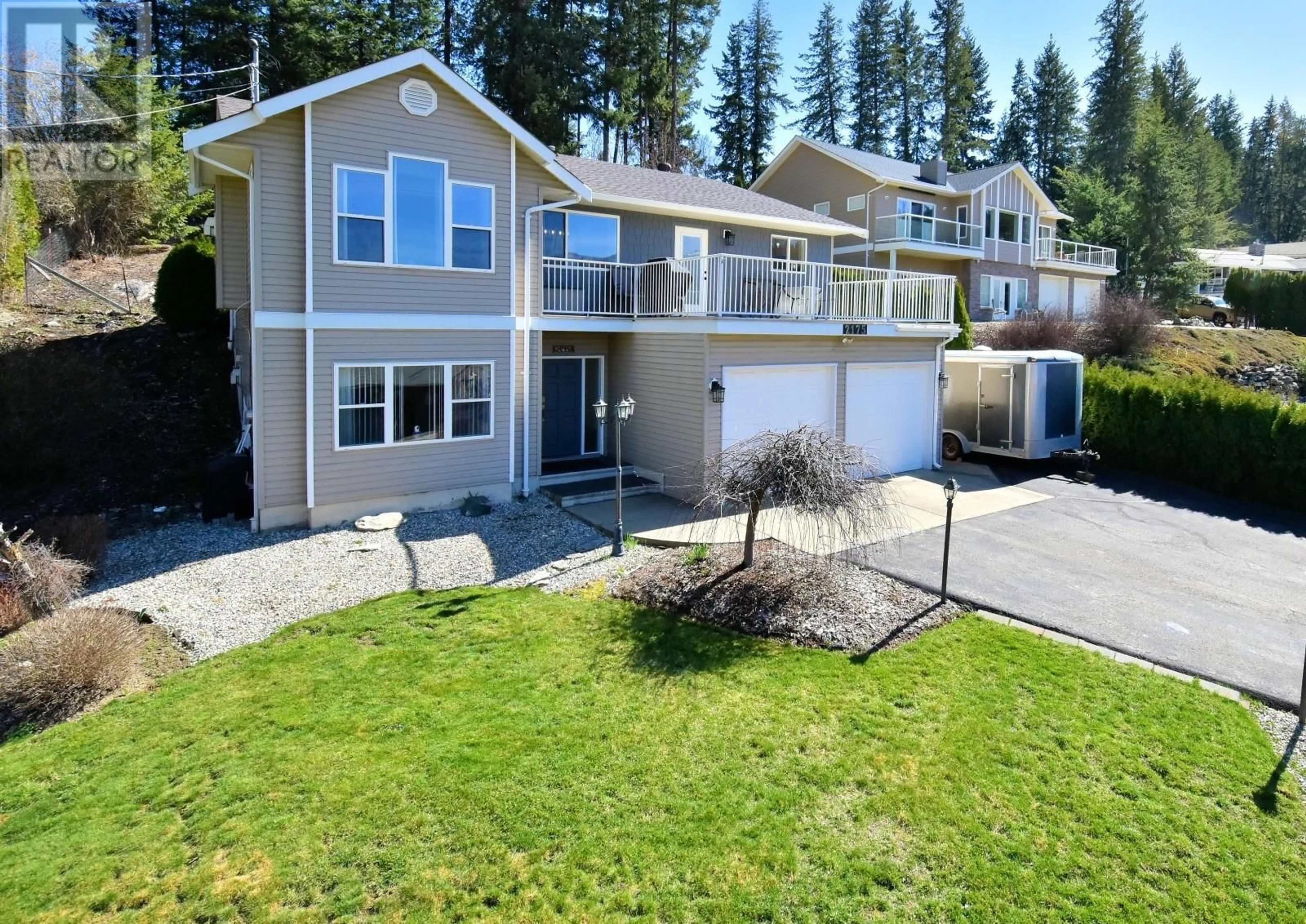 A pic from outside/outdoor area/front of a property/back of a property/a pic from drone, water/lake/river/ocean view for 2175 LAKEVIEW DRIVE, Blind Bay British Columbia V0E2W2