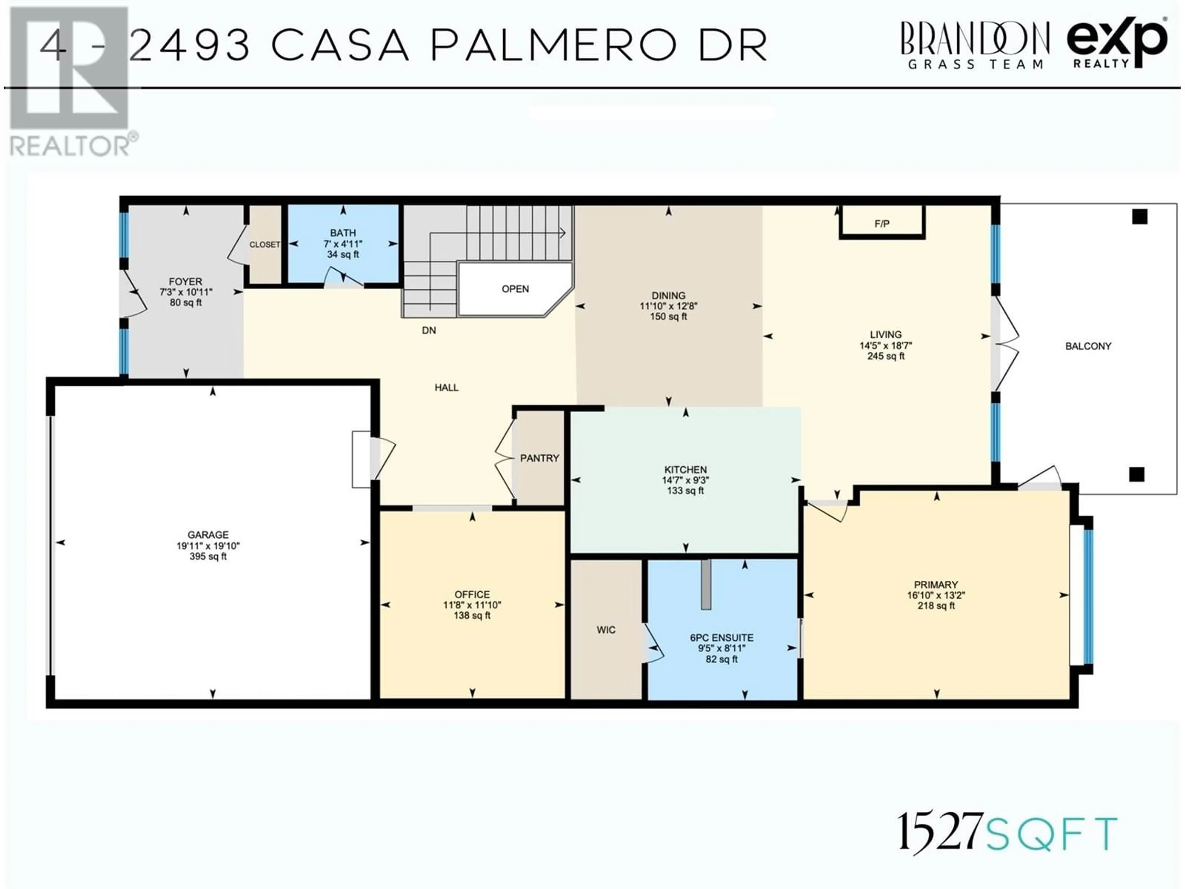 Floor plan for 4 - 2493 CASA PALMERO DRIVE, West Kelowna British Columbia V1Z4C6