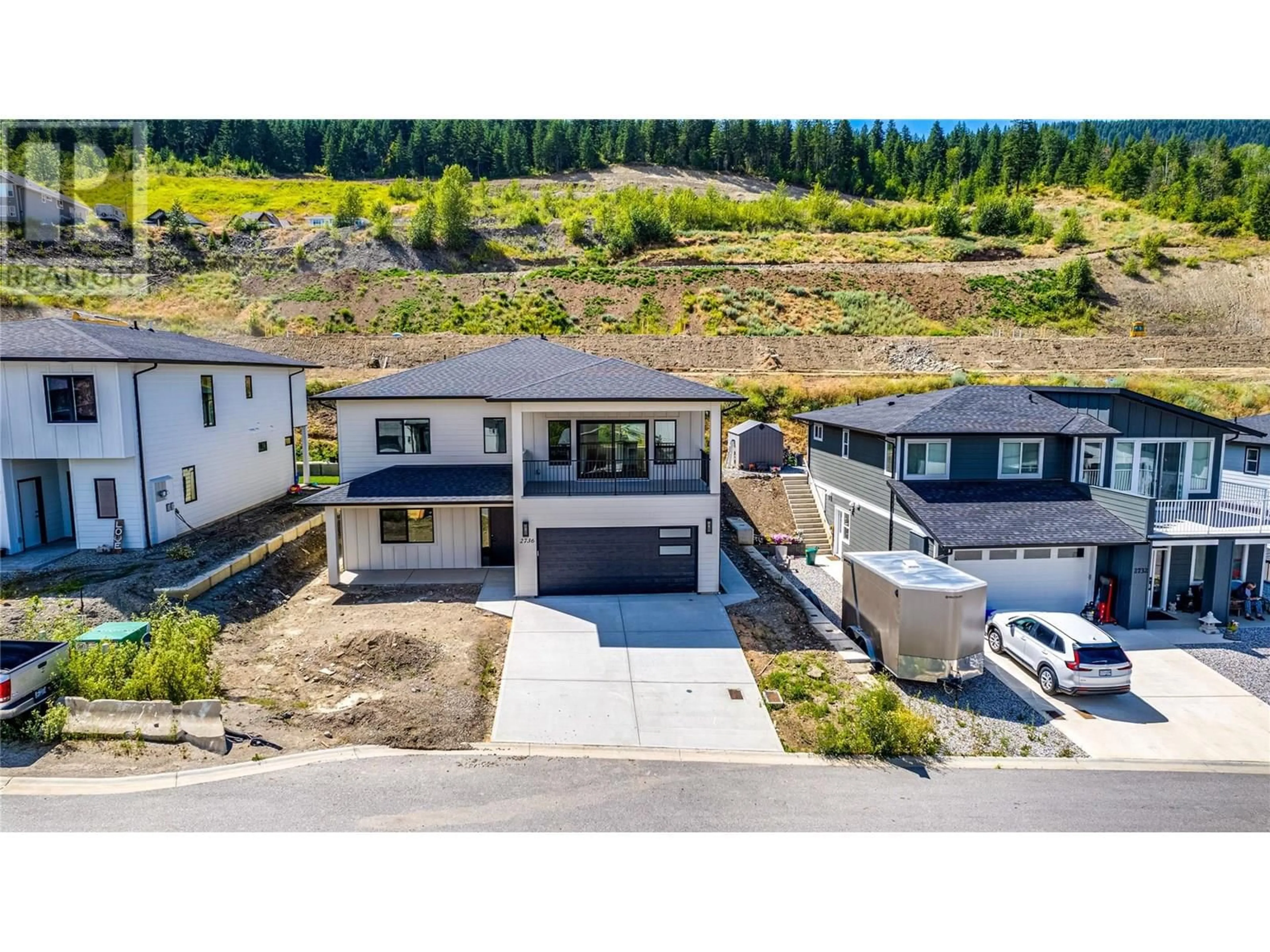 A pic from outside/outdoor area/front of a property/back of a property/a pic from drone, mountain view for 2736 CEDAR RIDGE STREET, Lumby British Columbia V0E2G5