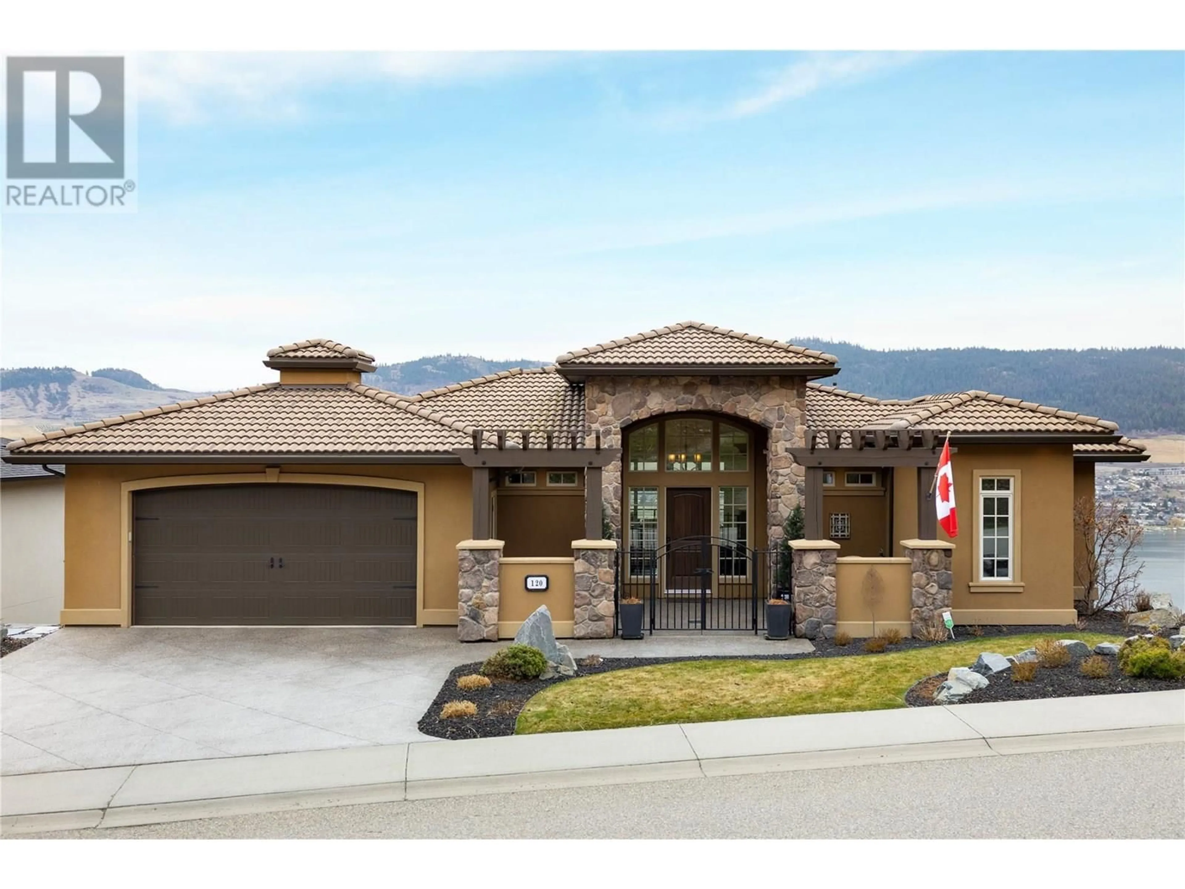 Home with brick exterior material, street for 120 VINEYARD WAY, Vernon British Columbia V1H1Z7