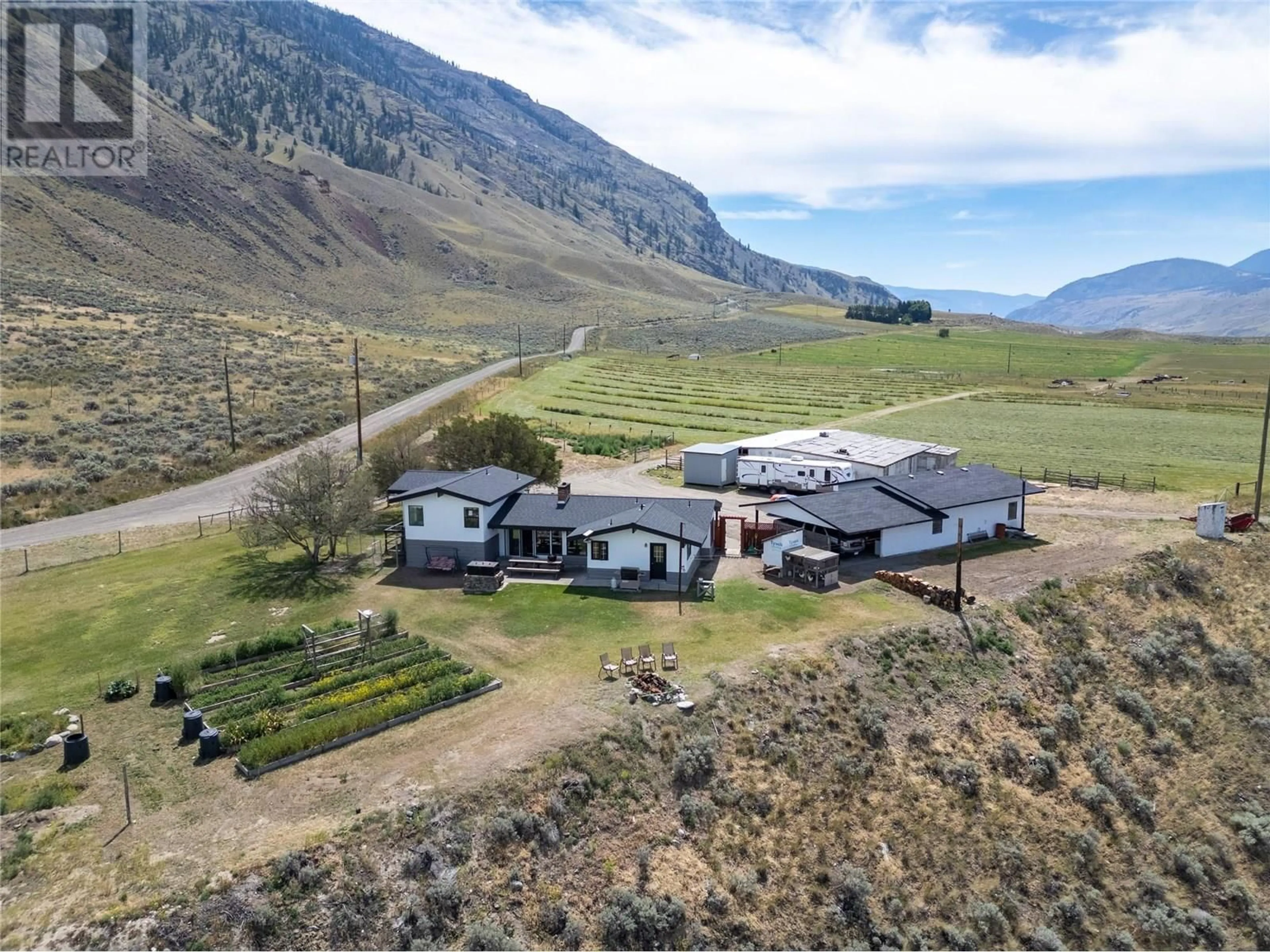 A pic from outside/outdoor area/front of a property/back of a property/a pic from drone, mountain view for 3541 DRINKWATER ROAD, Ashcroft British Columbia V0K1H0