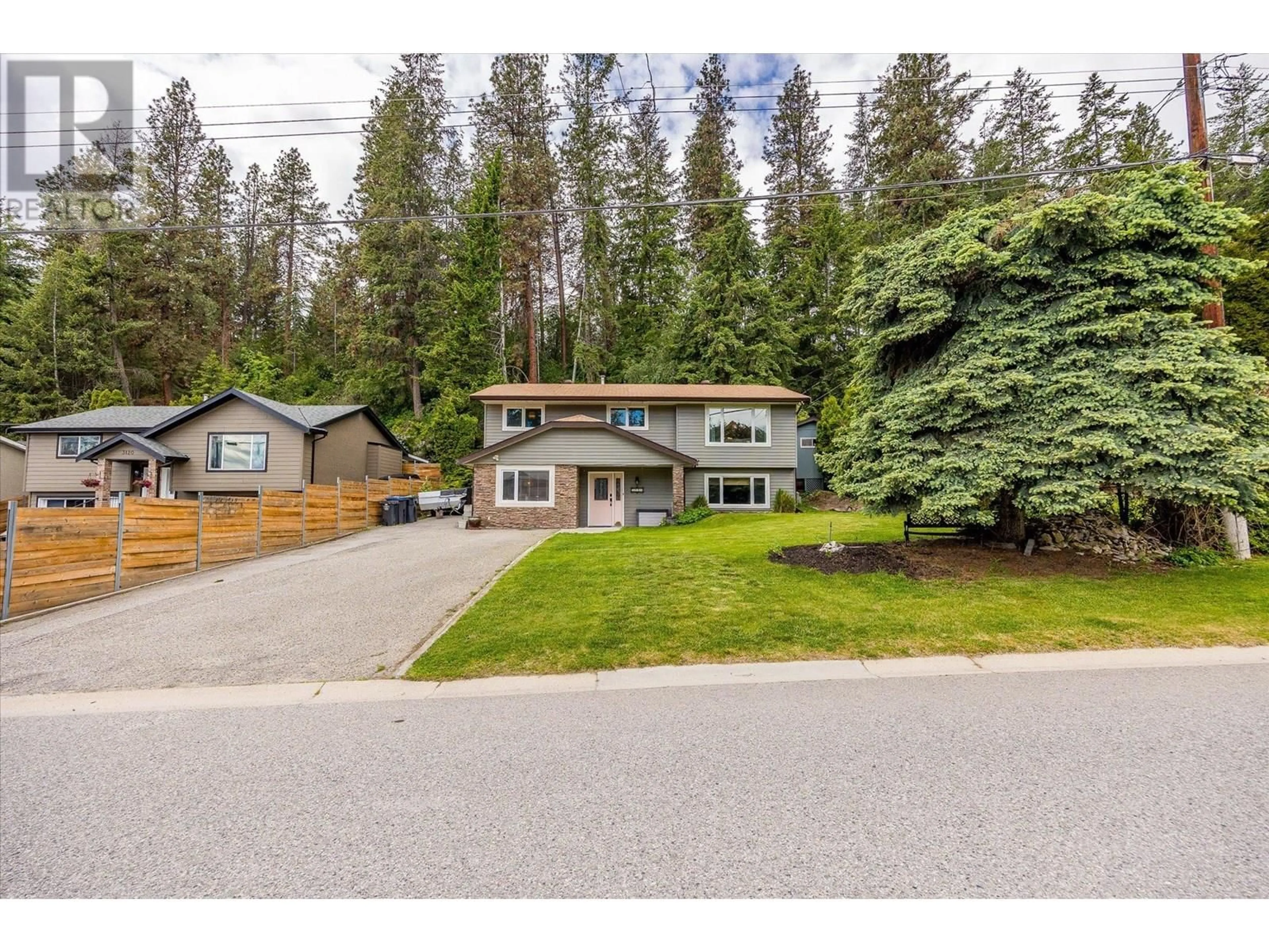 A pic from outside/outdoor area/front of a property/back of a property/a pic from drone, street for 3116 WEBBER ROAD, West Kelowna British Columbia V4T1E7