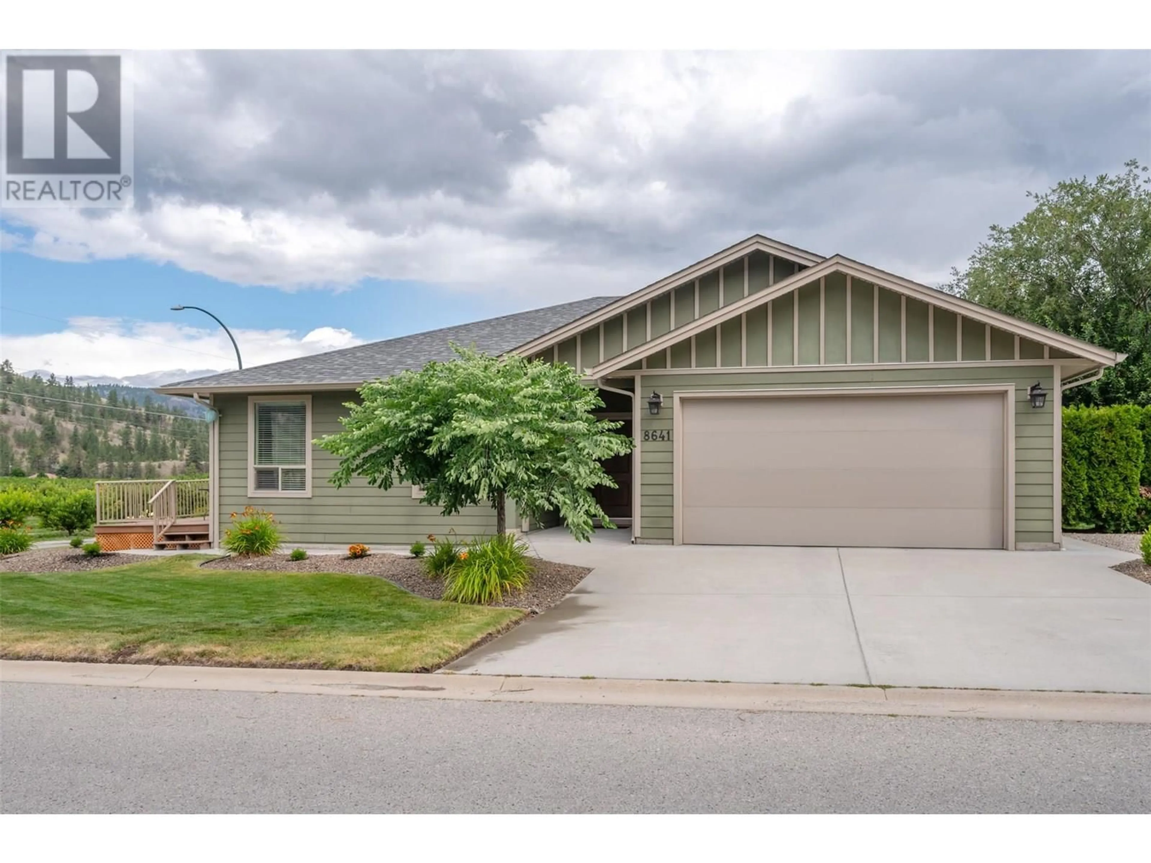 Home with vinyl exterior material, street for 8641 PIERRE DRIVE, Summerland British Columbia V0H1Z2