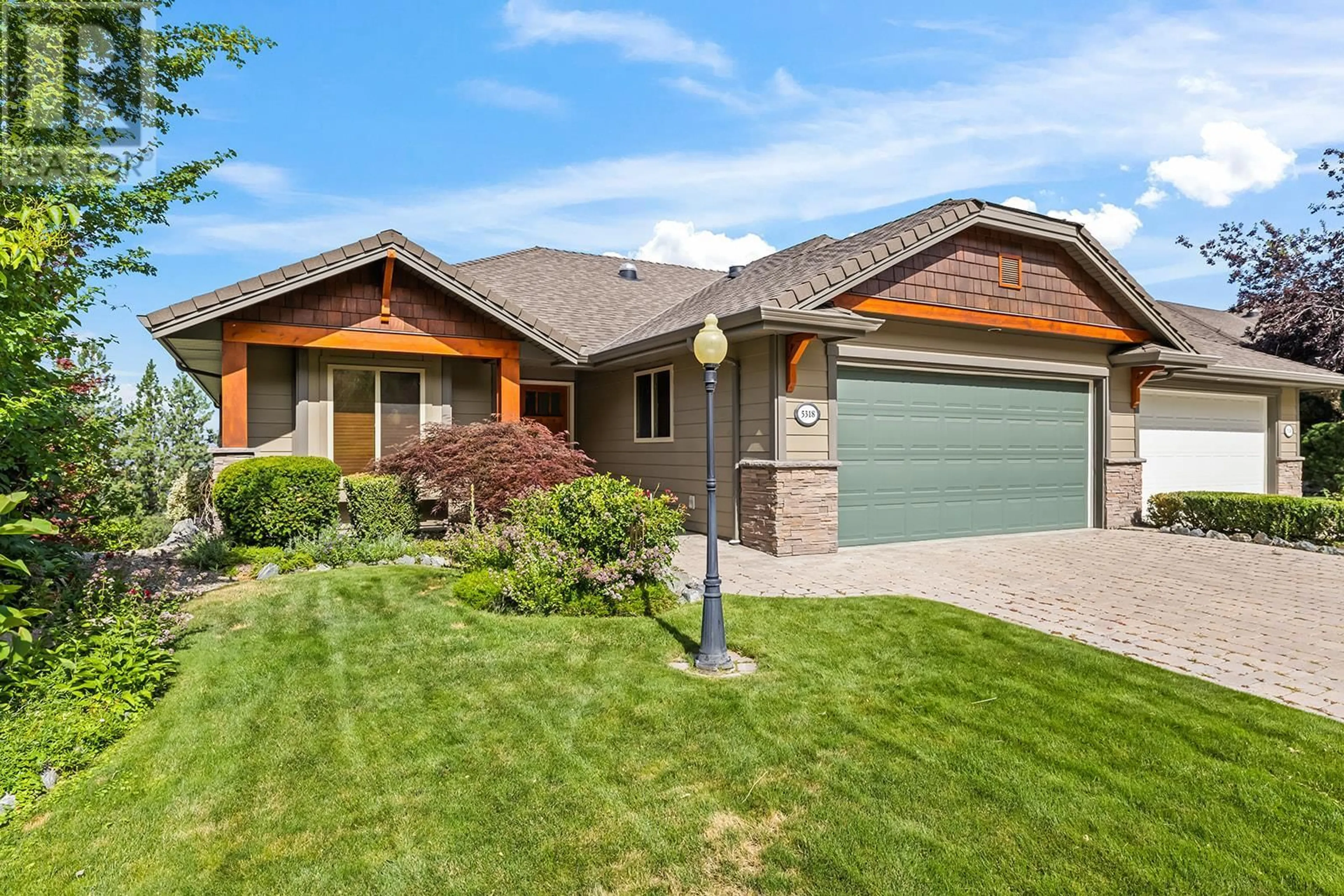 Home with brick exterior material, street for 5318 TRICKLE CREEK DRIVE, Kelowna British Columbia V1X8C7