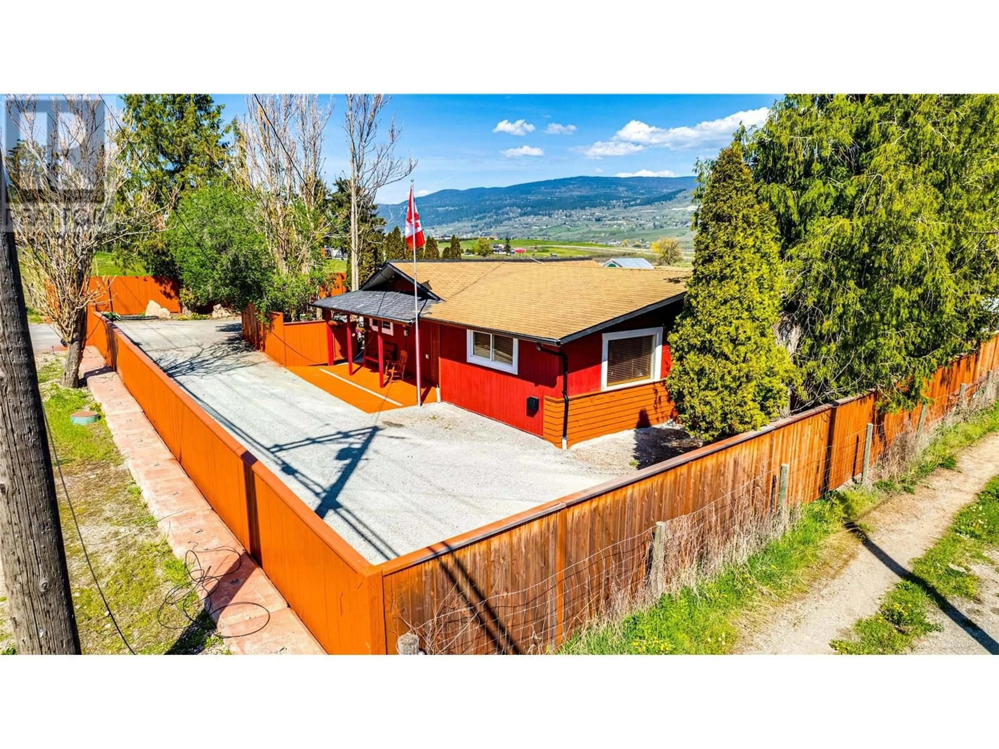 A pic from outside/outdoor area/front of a property/back of a property/a pic from drone, mountain view for 6049 OLD KAMLOOPS ROAD, Vernon British Columbia V1H1P7