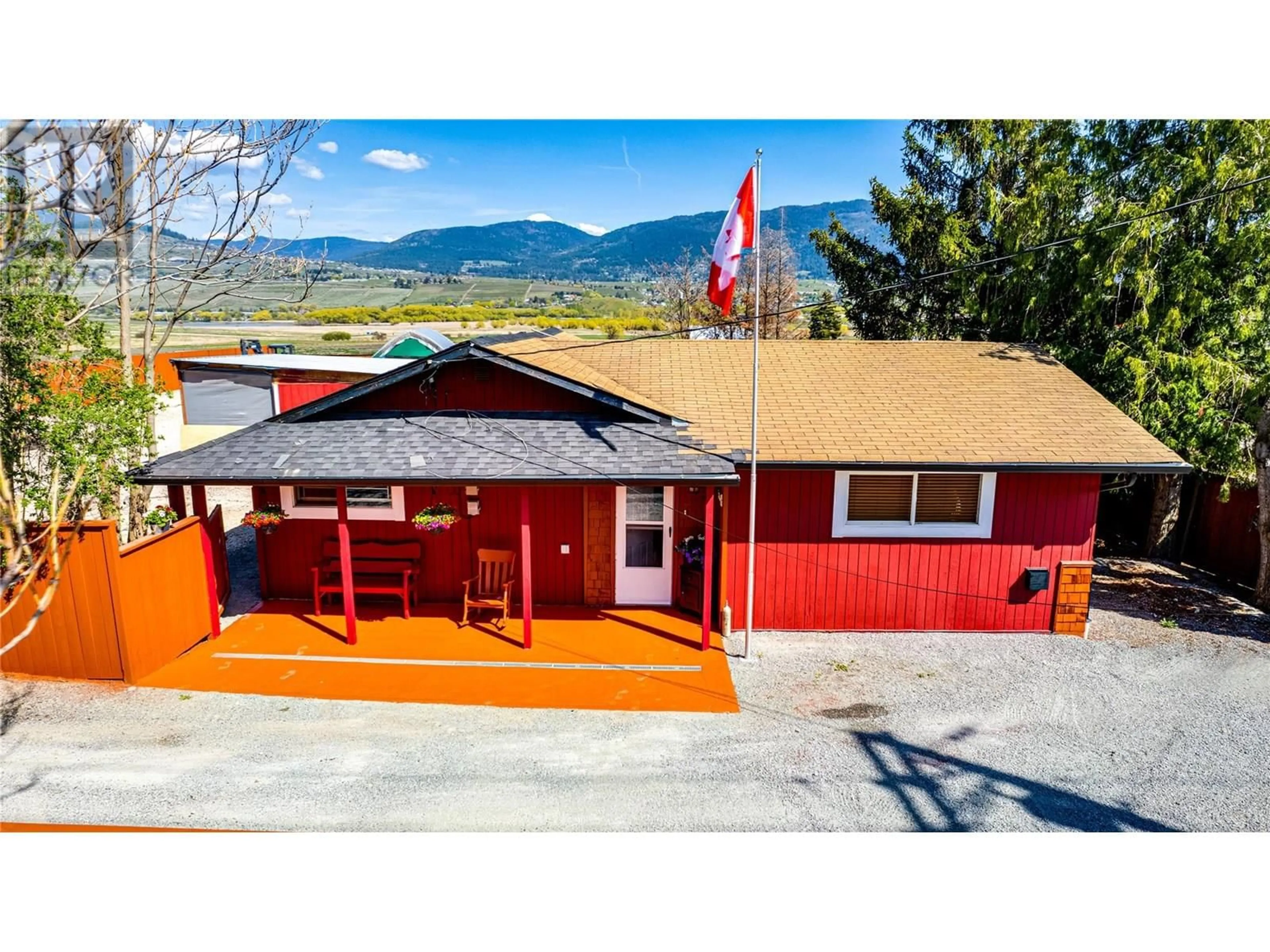 A pic from outside/outdoor area/front of a property/back of a property/a pic from drone, mountain view for 6049 OLD KAMLOOPS ROAD, Vernon British Columbia V1H1P7