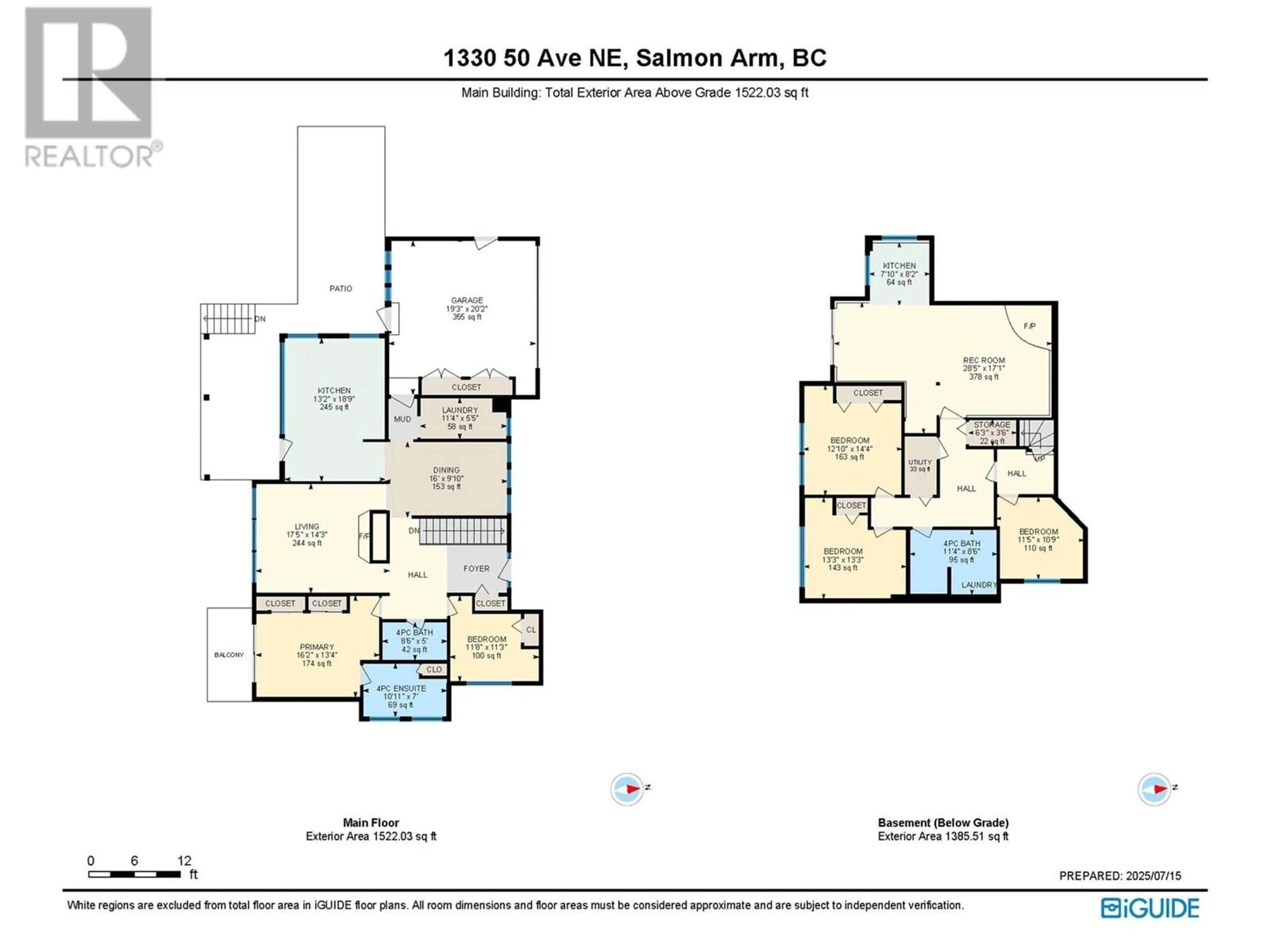 Floor plan for 1330 50 AVENUE NORTHEAST, Salmon Arm British Columbia V1E3N1