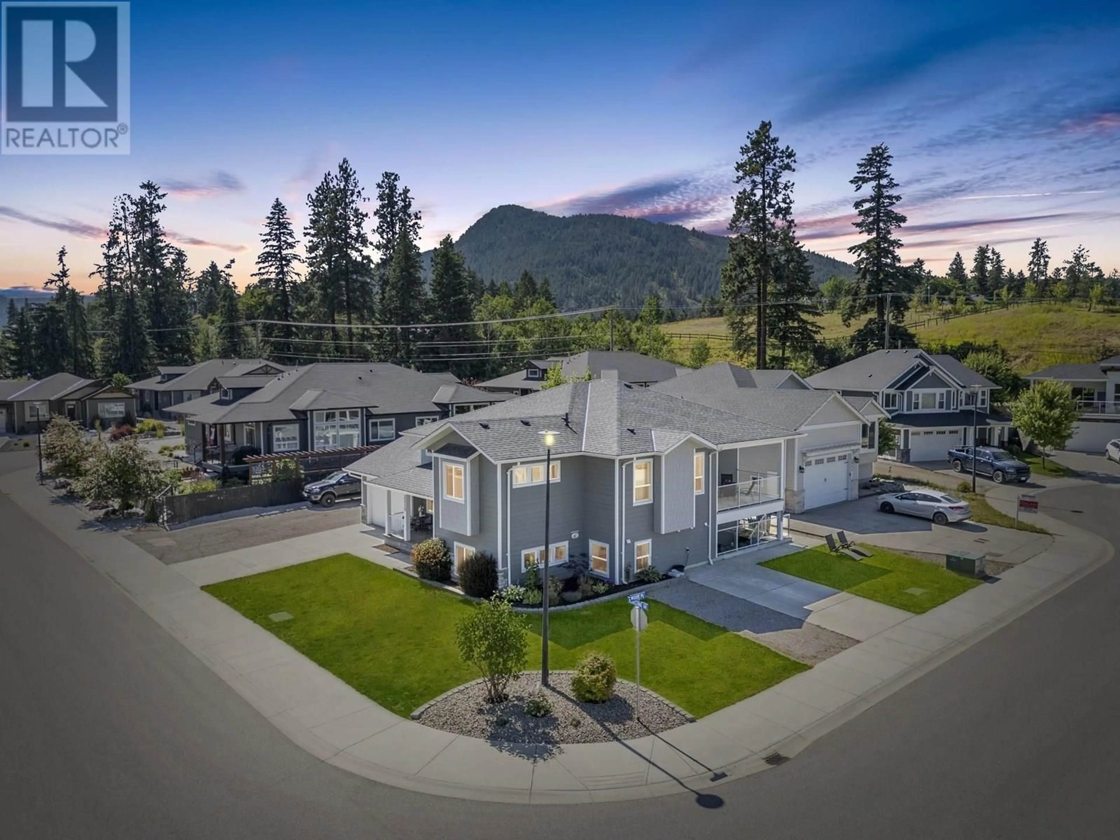 A pic from outside/outdoor area/front of a property/back of a property/a pic from drone, mountain view for 3215 MCKECHNIE DRIVE, Armstrong British Columbia V4Y0X9
