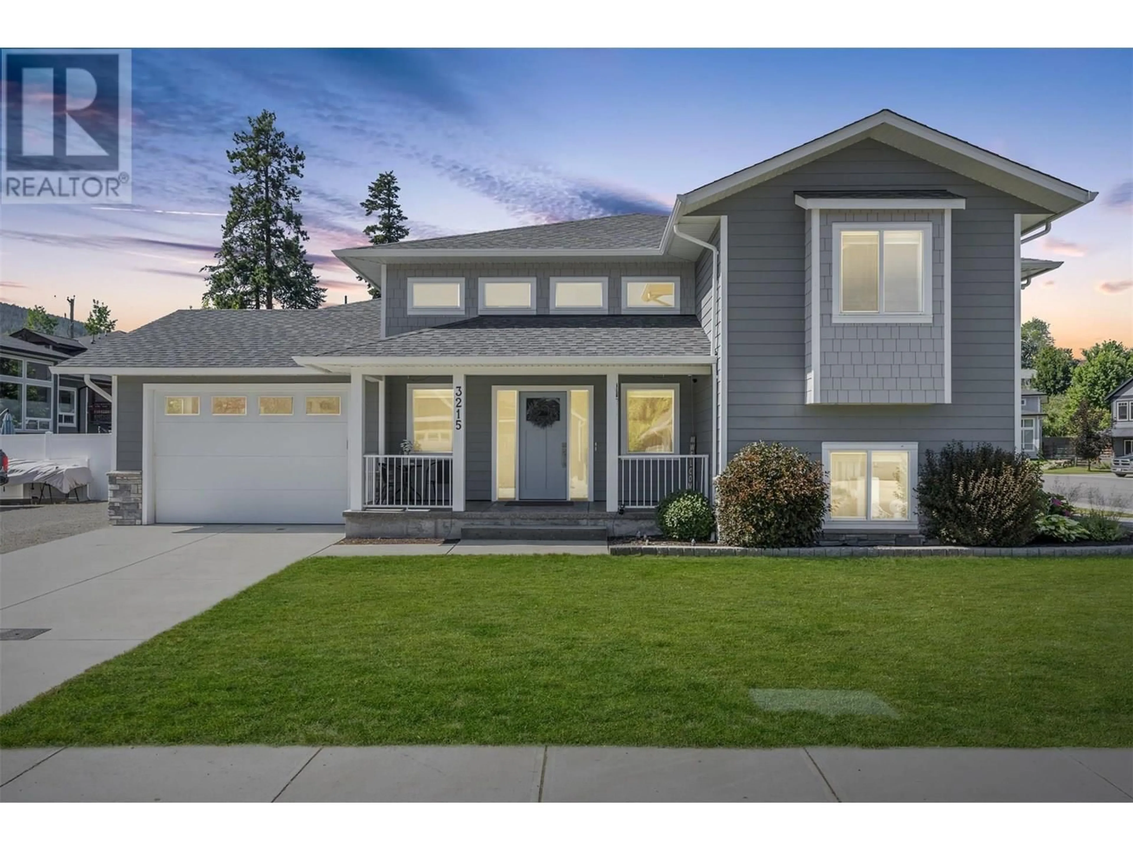 Home with vinyl exterior material, street for 3215 MCKECHNIE DRIVE, Armstrong British Columbia V4Y0X9