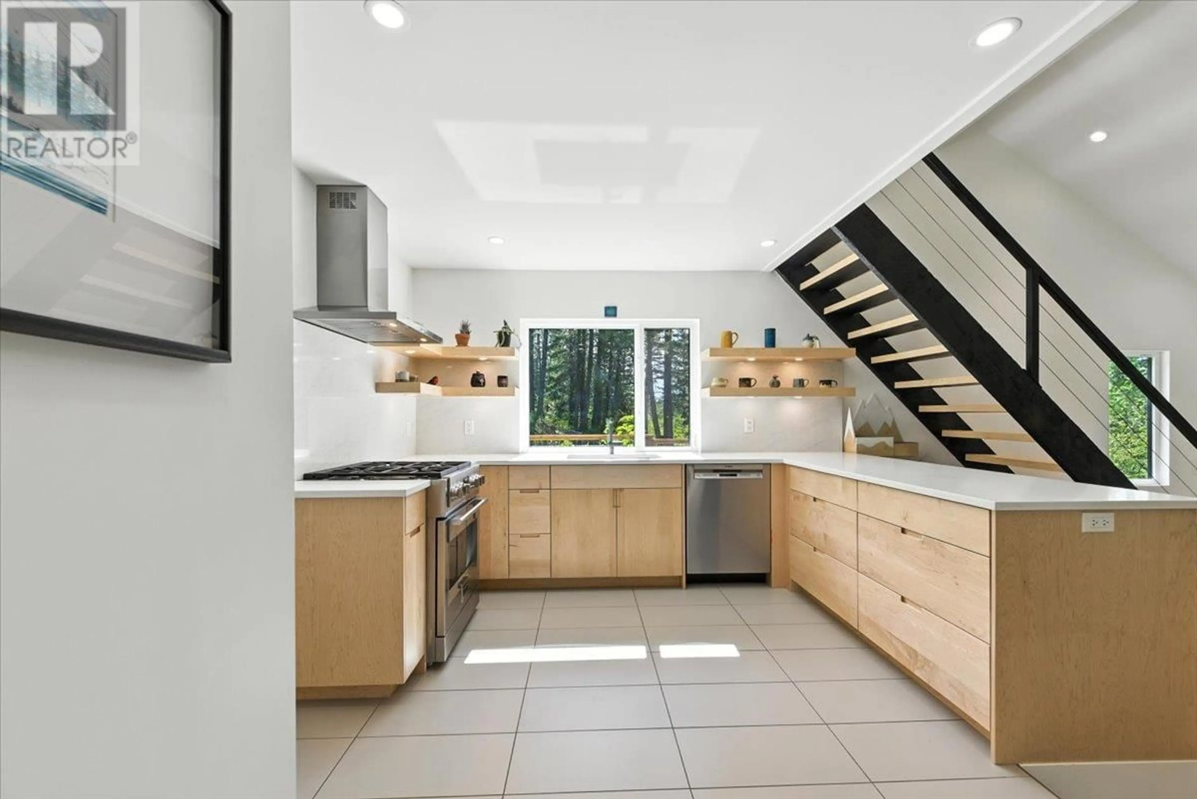 Contemporary kitchen, ceramic/tile floor for 8280 ROGERS ROAD, Vernon British Columbia V1B3M7