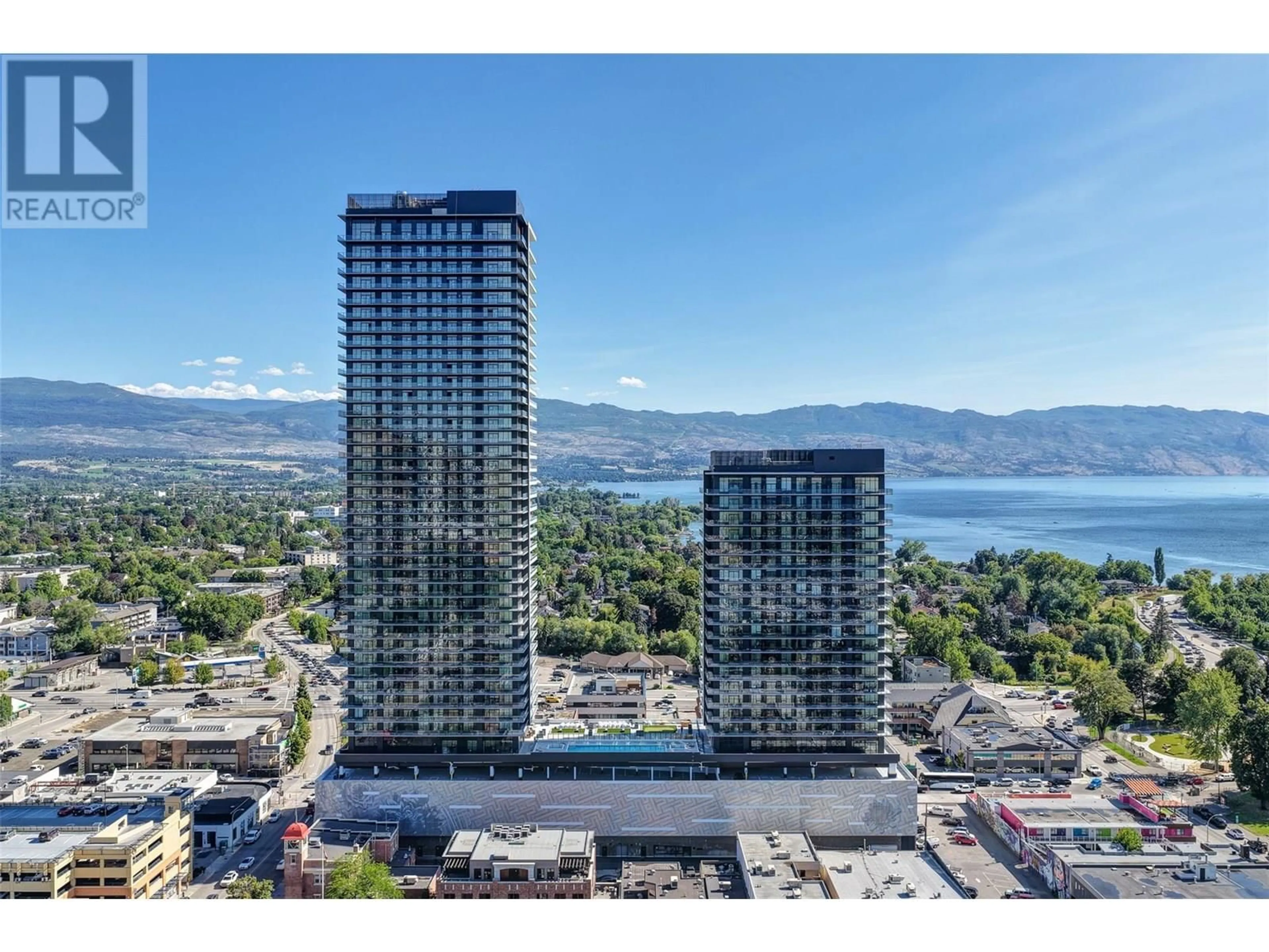 A pic from outside/outdoor area/front of a property/back of a property/a pic from drone, unknown for 809 - 238 LEON AVENUE, Kelowna British Columbia V1Y0N6
