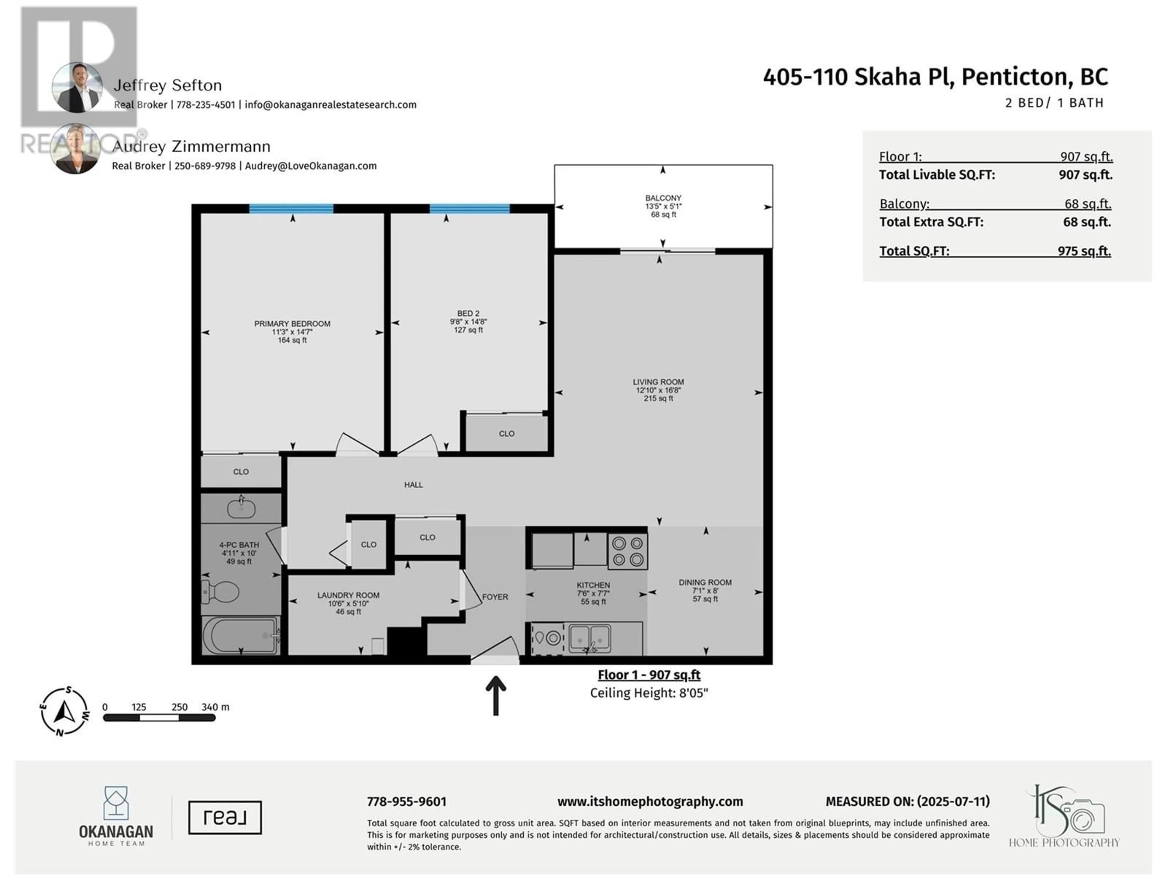 Floor plan for 405 - 110 SKAHA PLACE, Penticton British Columbia V2A7L1