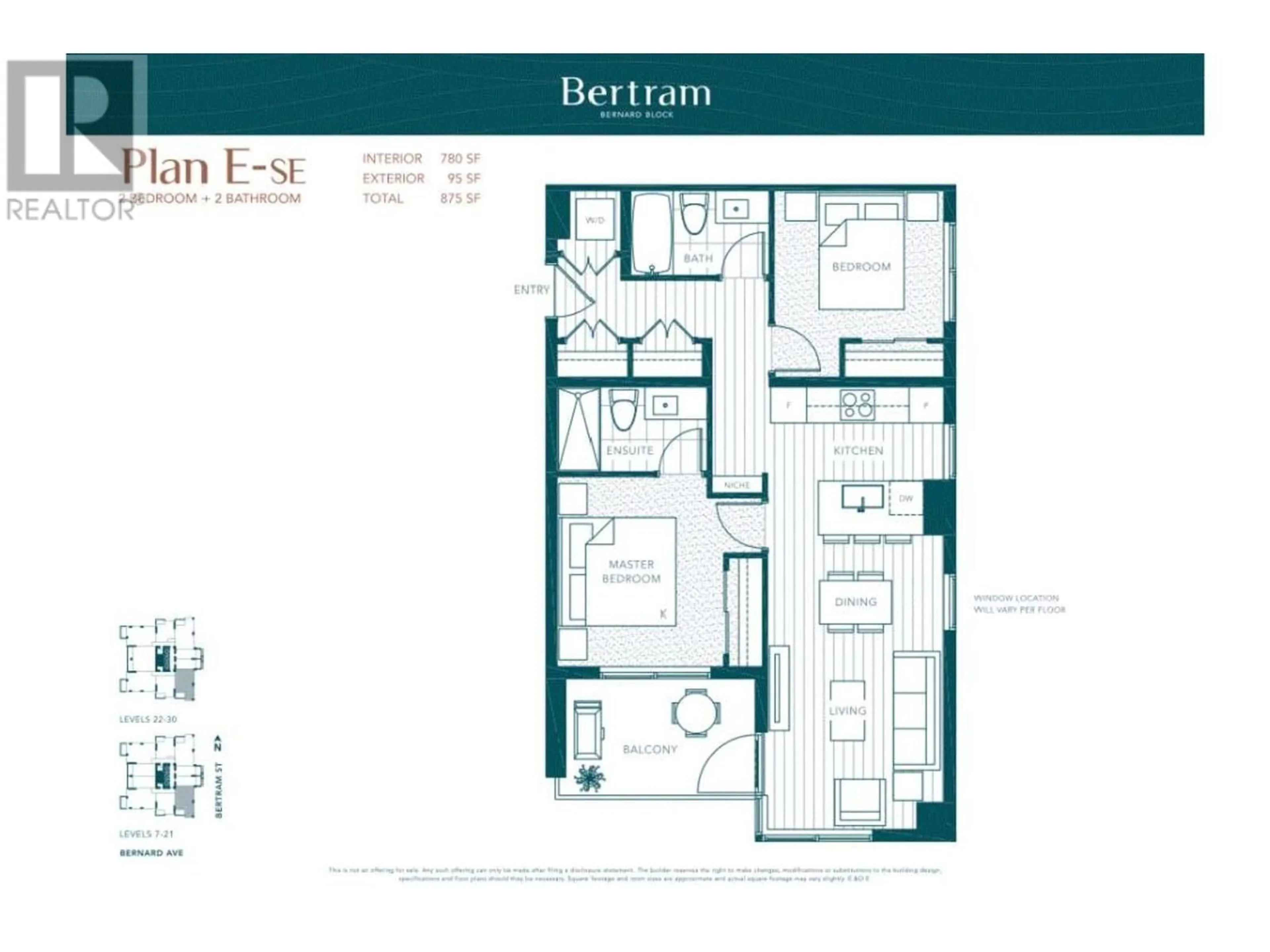 Floor plan for 2905 - 1488 BERTRAM STREET, Kelowna British Columbia V1Y0M6