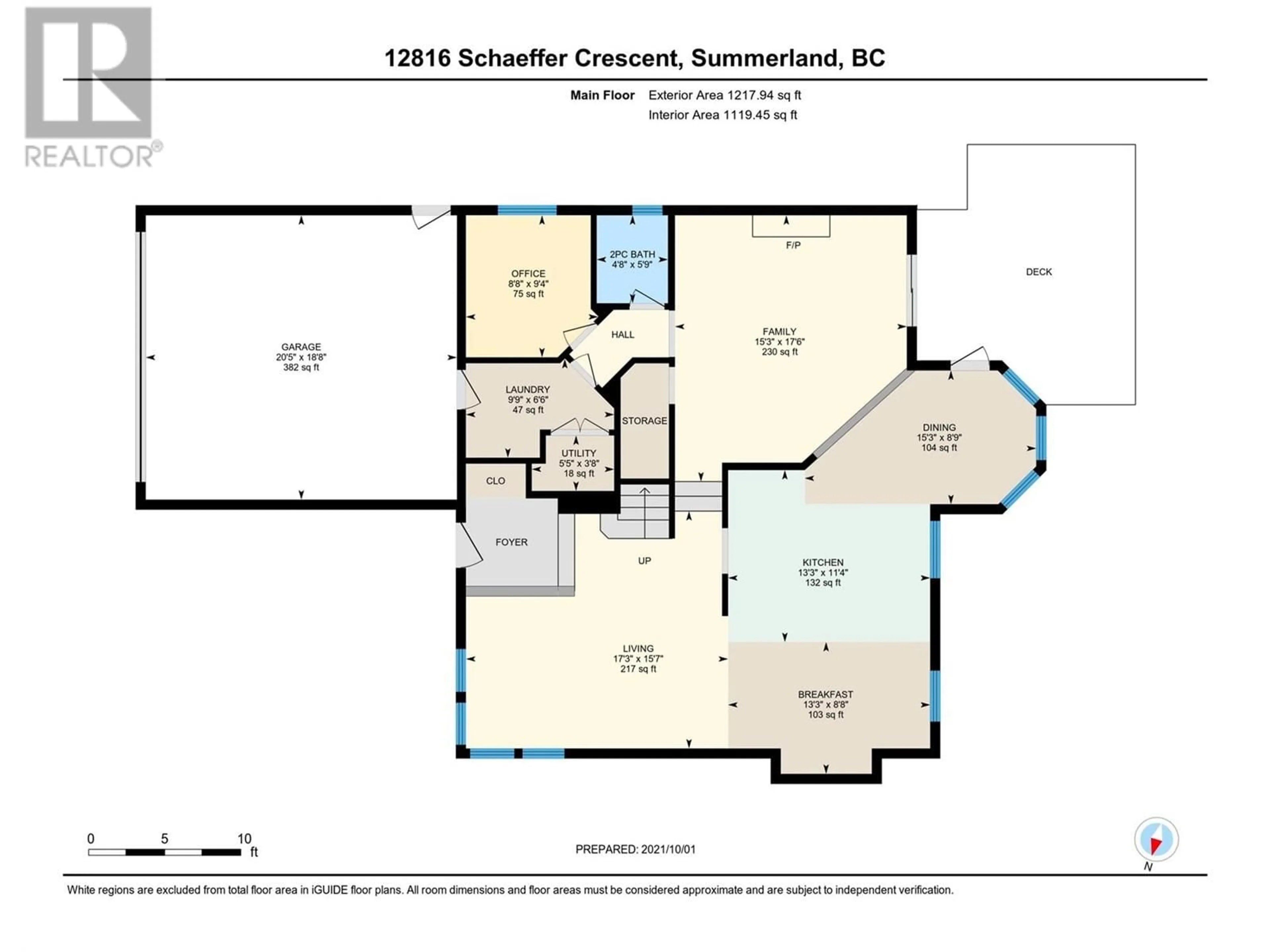 Floor plan for 12816 SCHAEFFER CRESCENT, Summerland British Columbia V0H1Z4