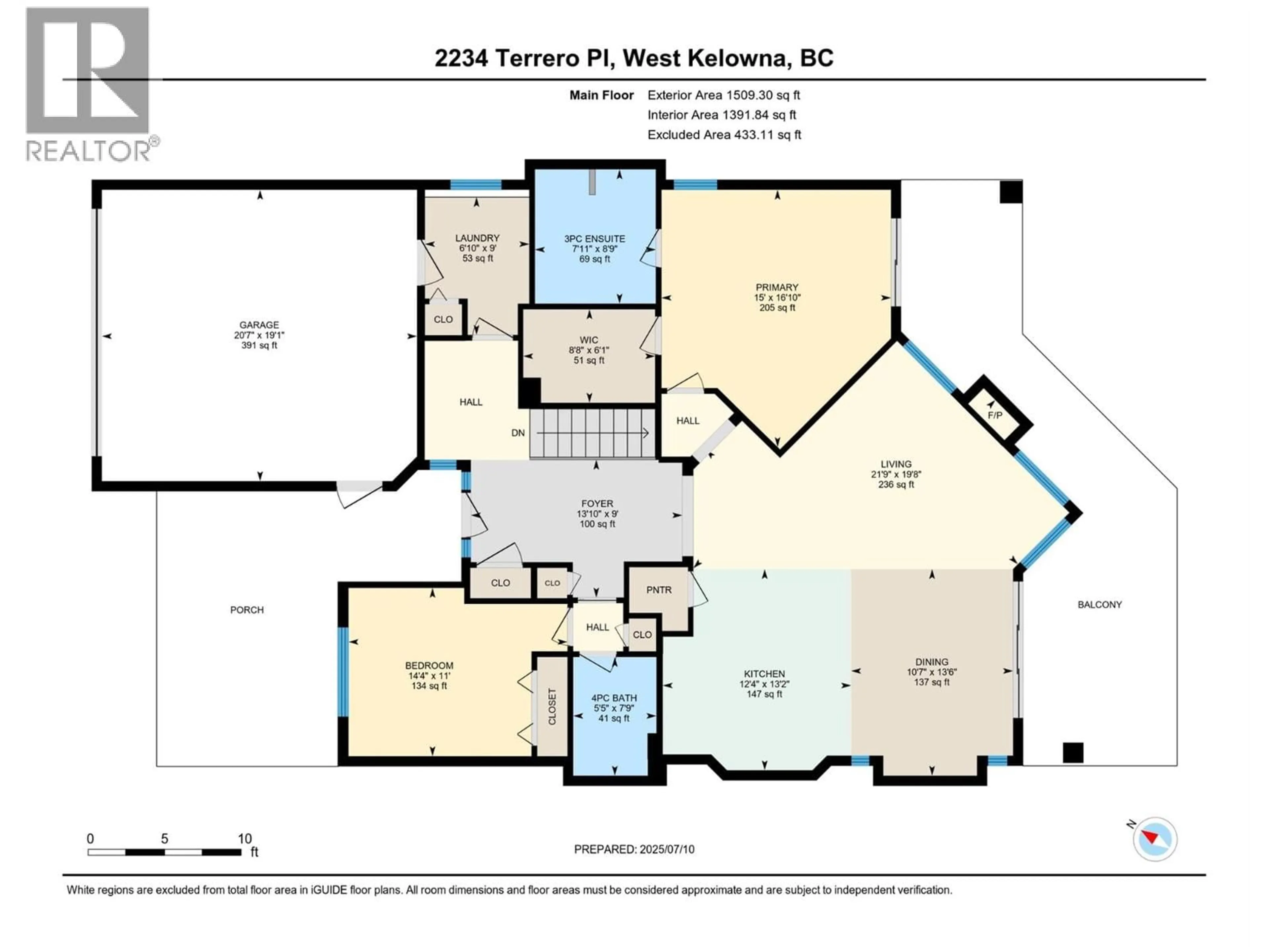 Floor plan for 2234 TERRERO PLACE, West Kelowna British Columbia V4T3B7