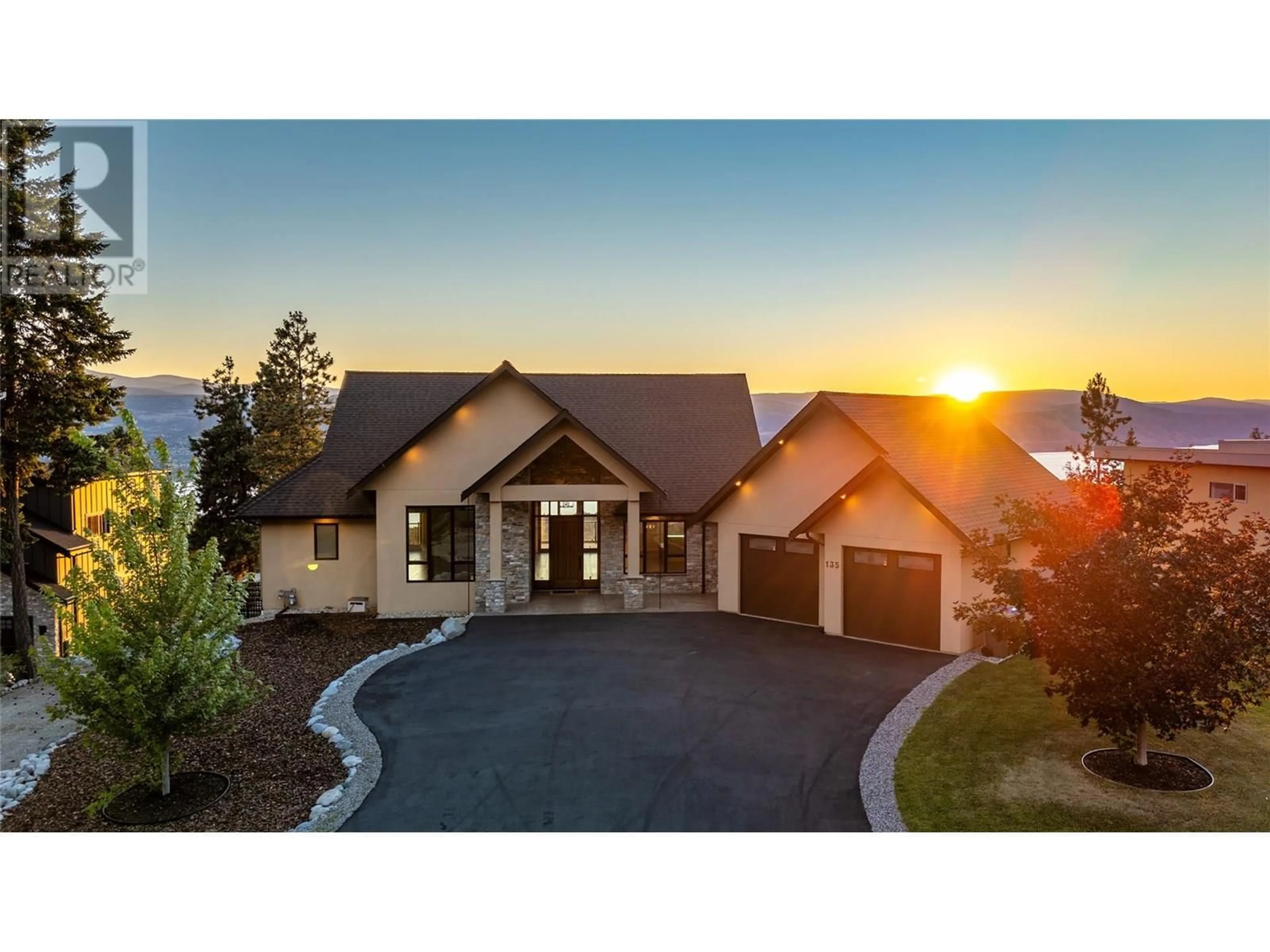 A pic from outside/outdoor area/front of a property/back of a property/a pic from drone, mountain view for 135 FLAGSTONE RISE, Naramata British Columbia V0H1N1