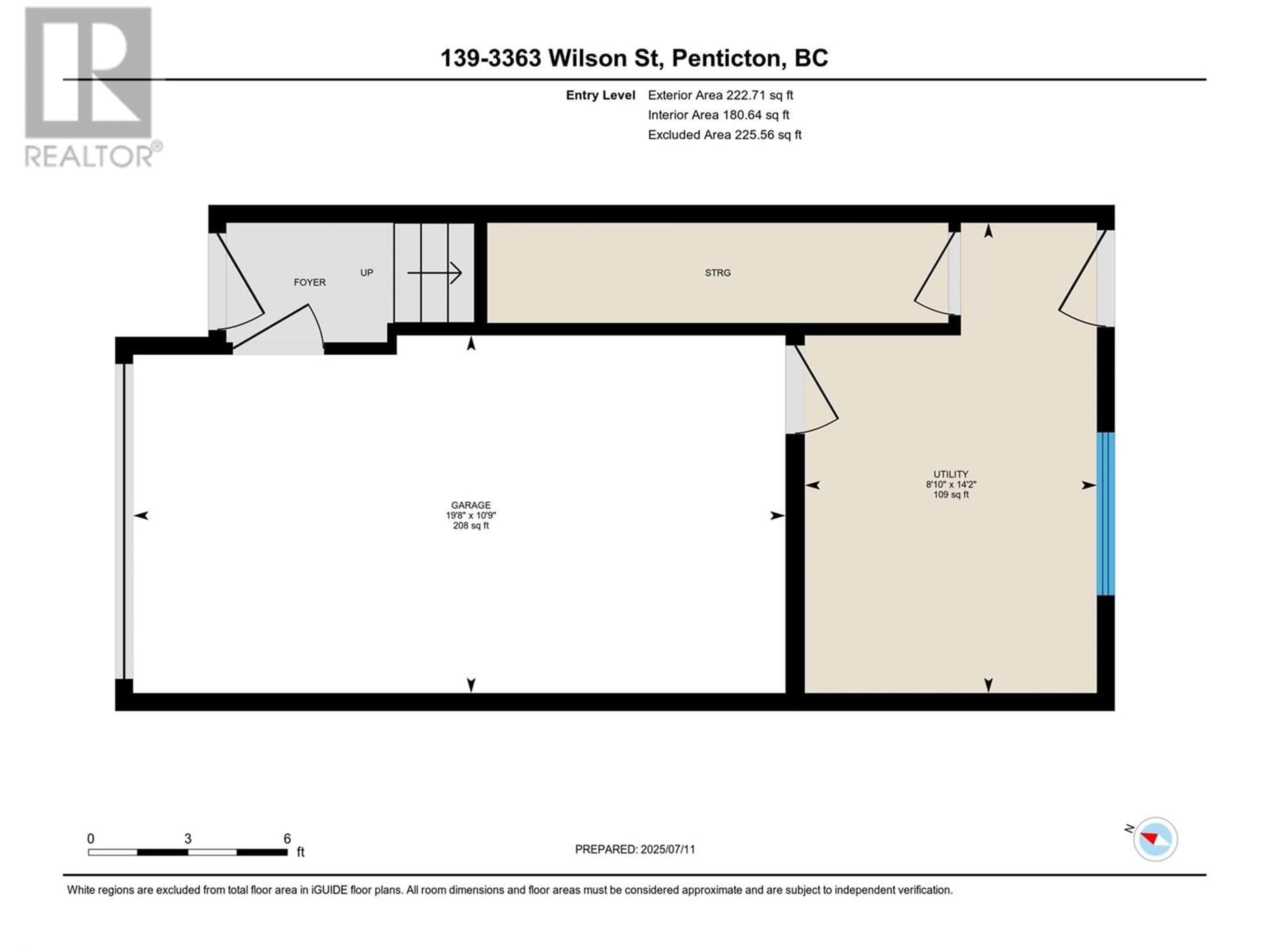 Floor plan for 139 - 3363 WILSON STREET, Penticton British Columbia V2A9G7