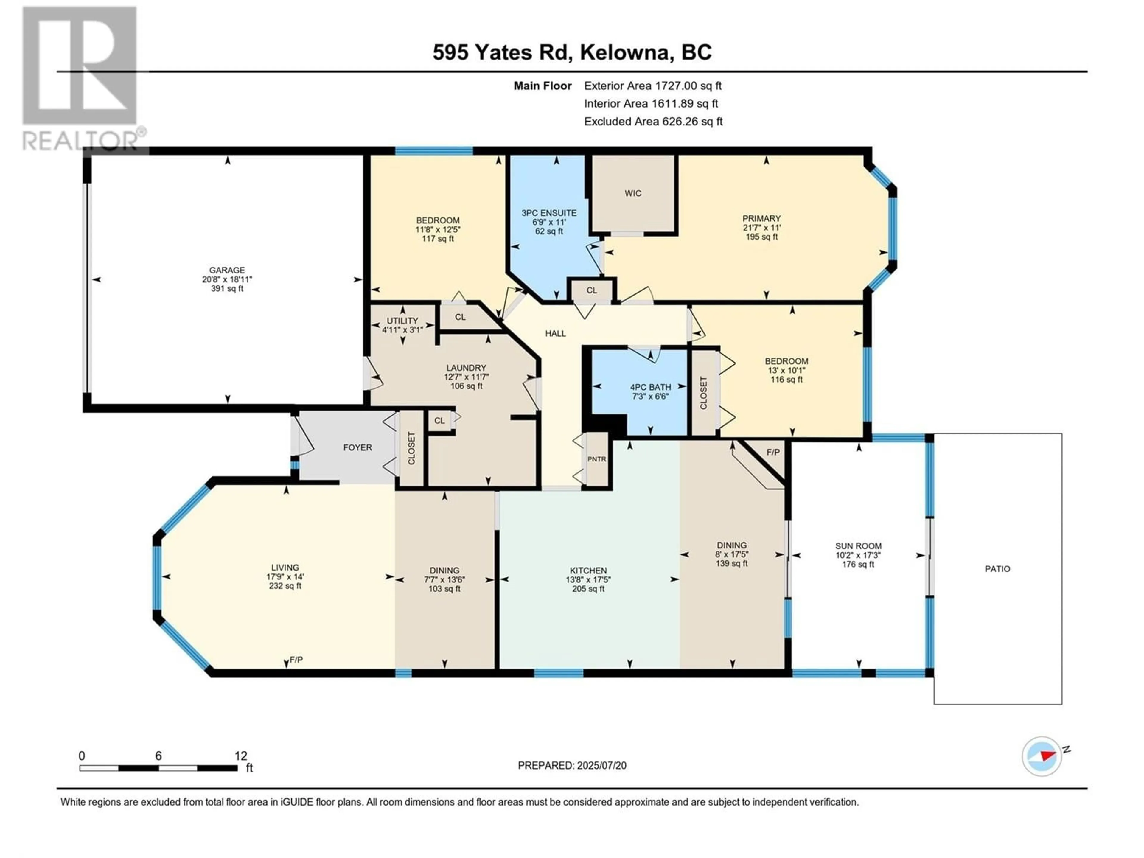 Floor plan for 74 - 595 YATES ROAD, Kelowna British Columbia V1V1P8