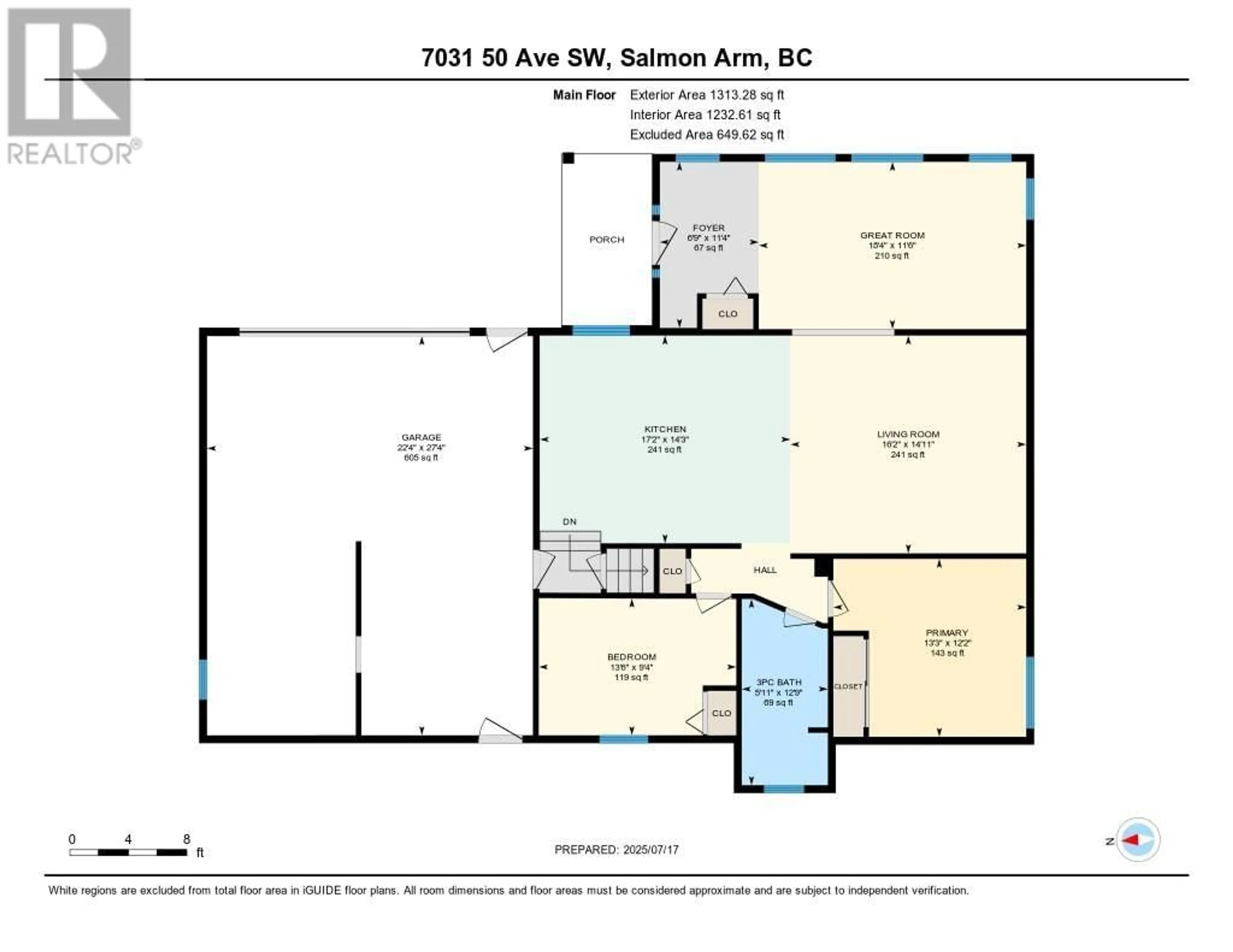 Floor plan for 7031 50 AVENUE SOUTHWEST, Salmon Arm British Columbia V1E3C4