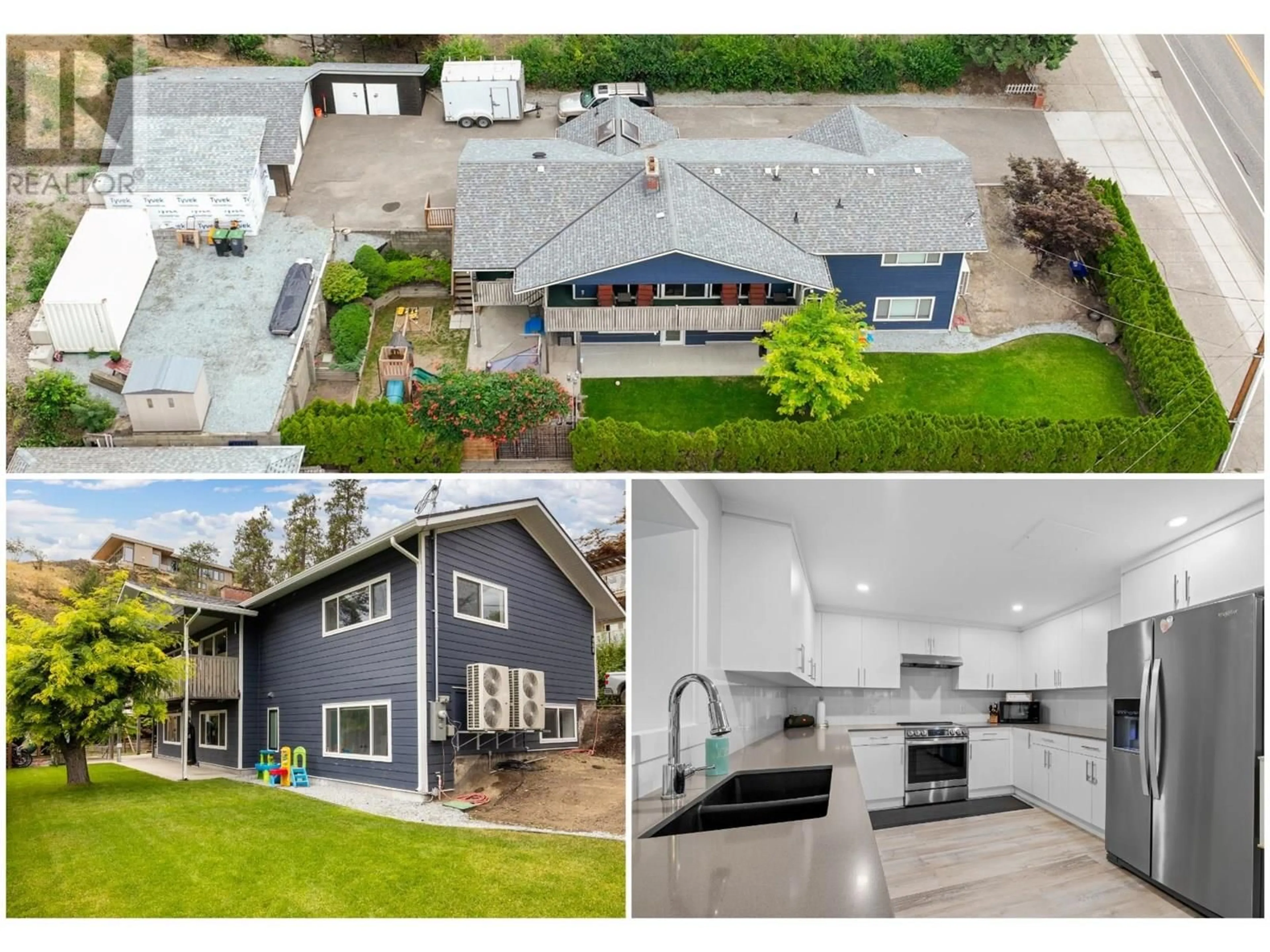 A pic from outside/outdoor area/front of a property/back of a property/a pic from drone, street for 868 CLIFTON ROAD, Kelowna British Columbia V1Y4C5
