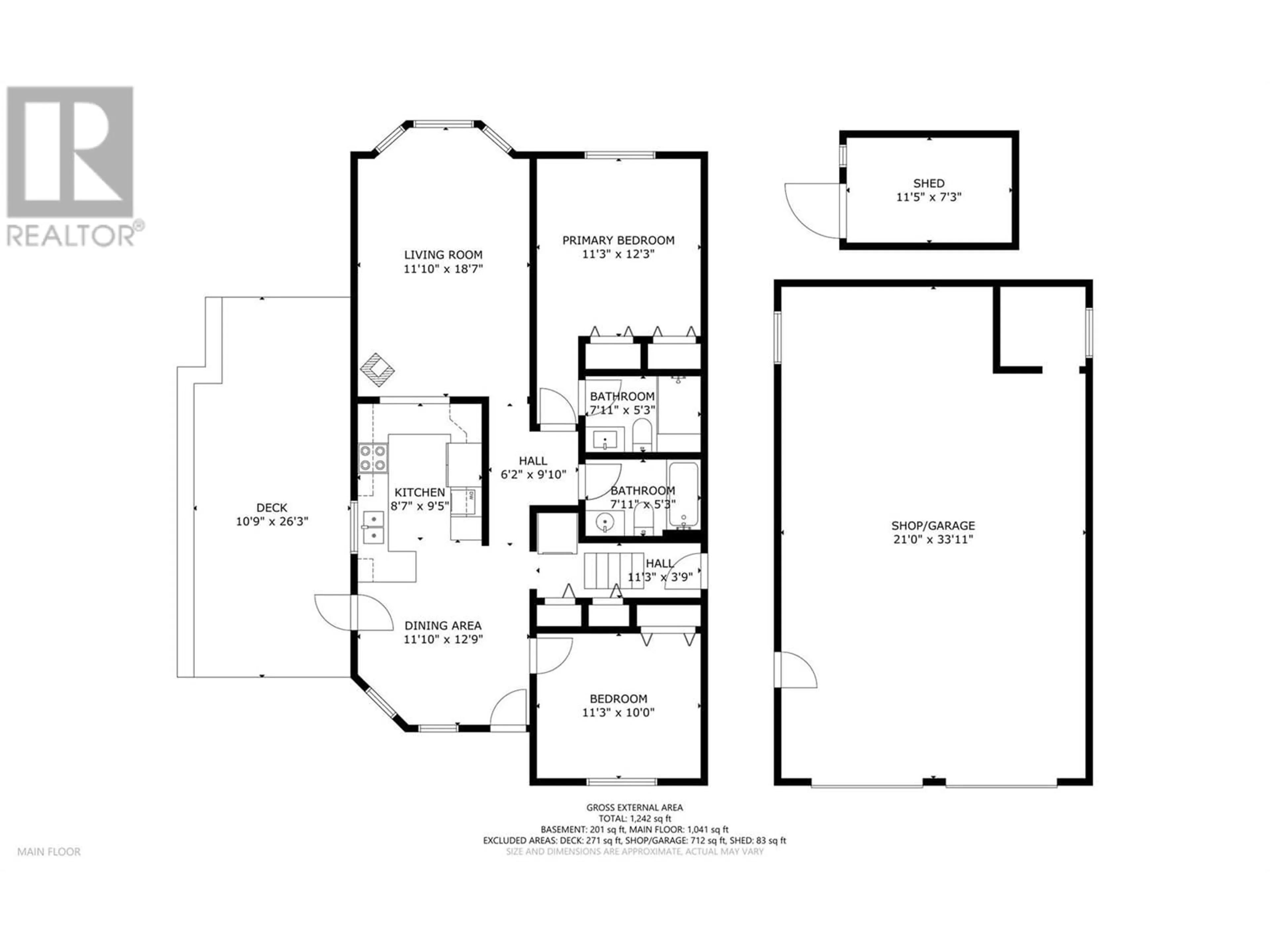Floor plan for 7204 DUNWATERS ROAD, Kelowna British Columbia V1Z3W5