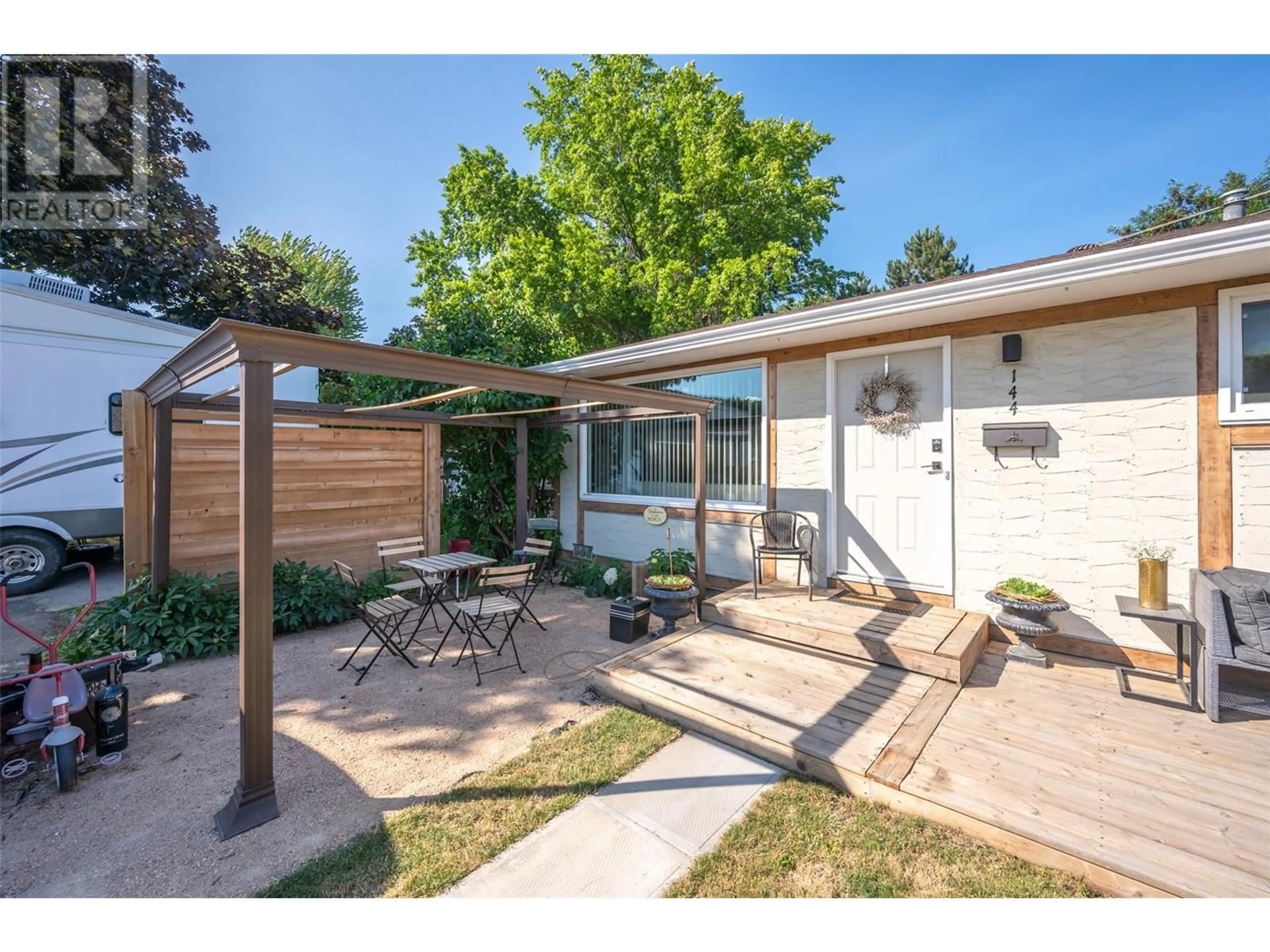 Patio, street for 144 AYRES CRESCENT, Penticton British Columbia V2A6R4
