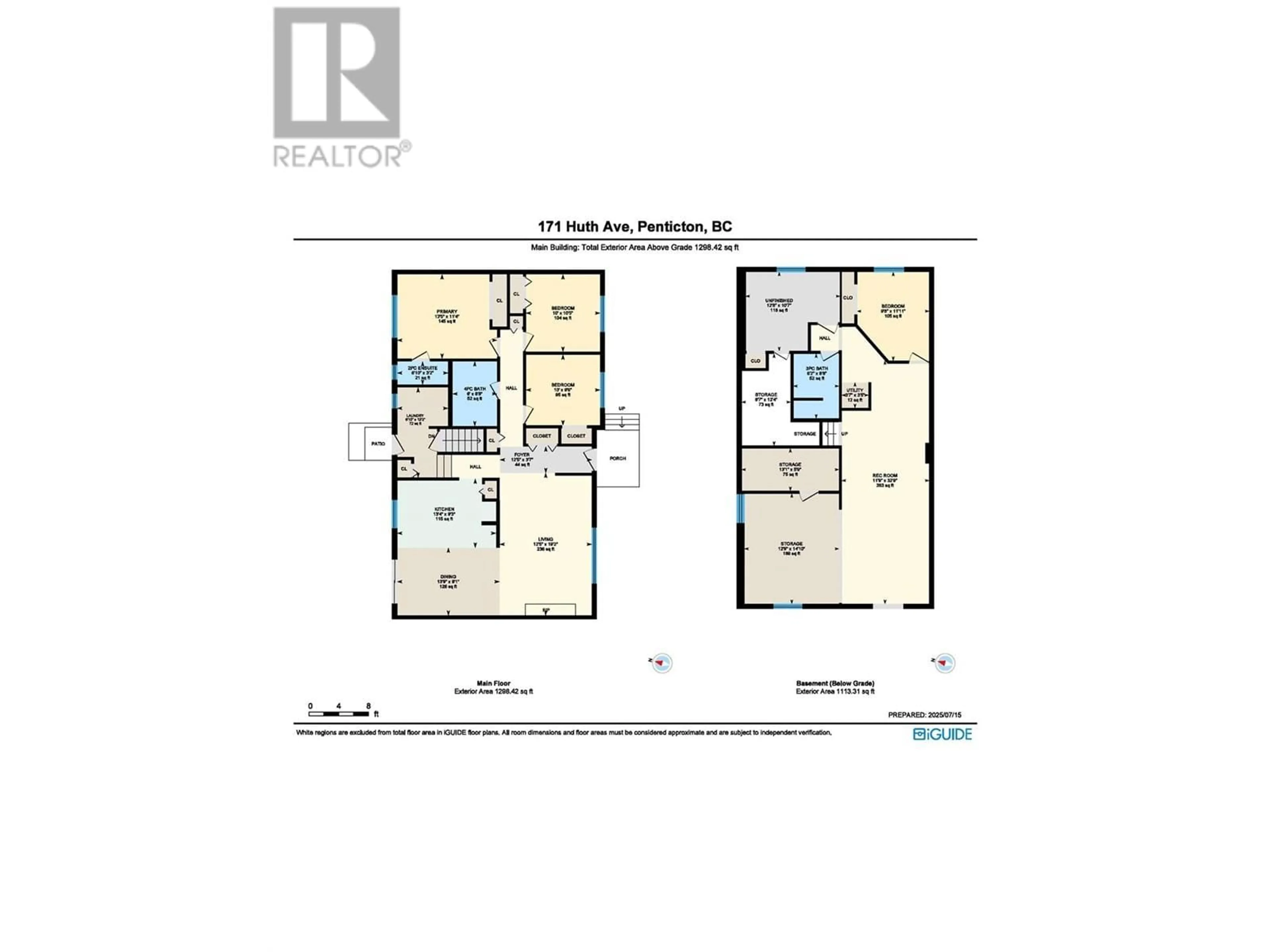 Floor plan for 171 HUTH AVENUE, Penticton British Columbia V2A2Z7