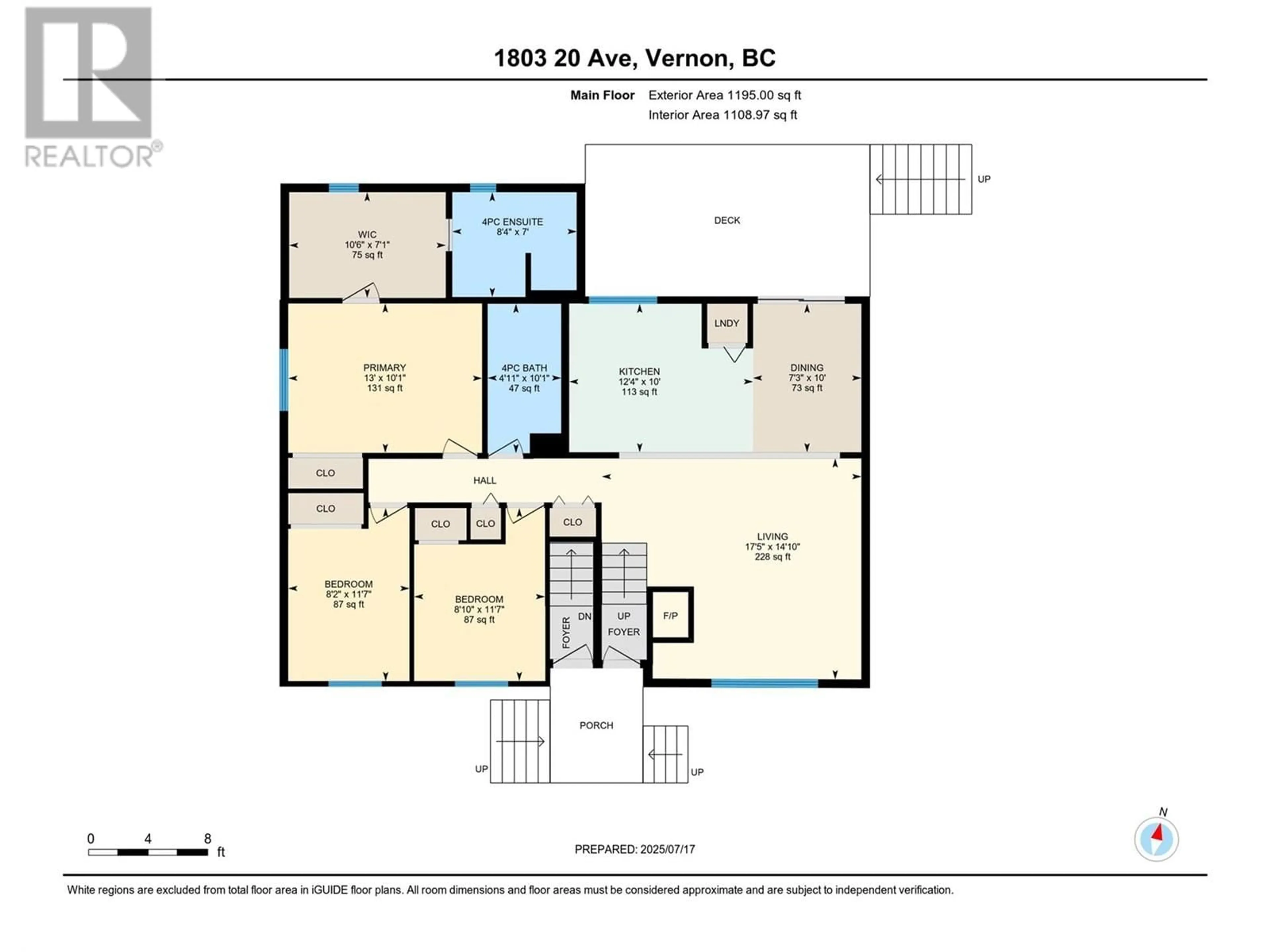 Floor plan for 1803 20 AVENUE, Vernon British Columbia V1T7B8