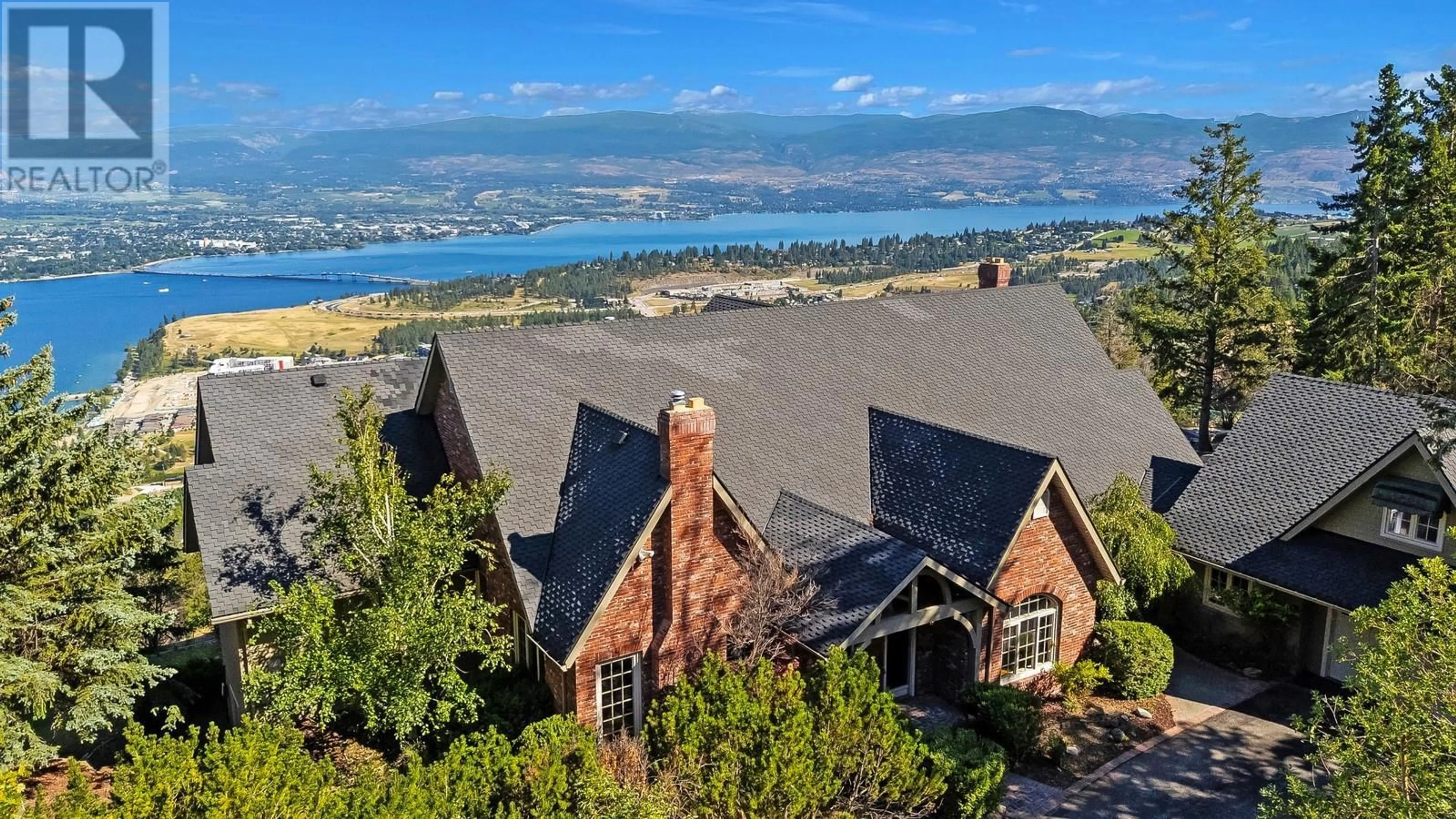 A pic from outside/outdoor area/front of a property/back of a property/a pic from drone, water/lake/river/ocean view for 1419 WEST KELOWNA ROAD, West Kelowna British Columbia V1Z3M7
