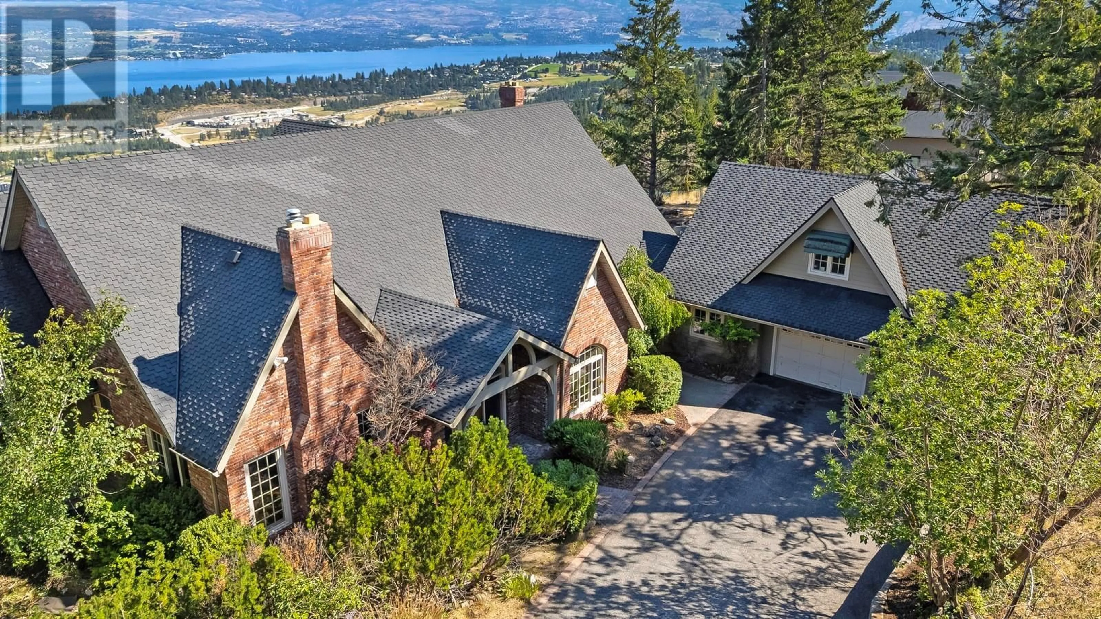 A pic from outside/outdoor area/front of a property/back of a property/a pic from drone, water/lake/river/ocean view for 1419 WEST KELOWNA ROAD, West Kelowna British Columbia V1Z3M7