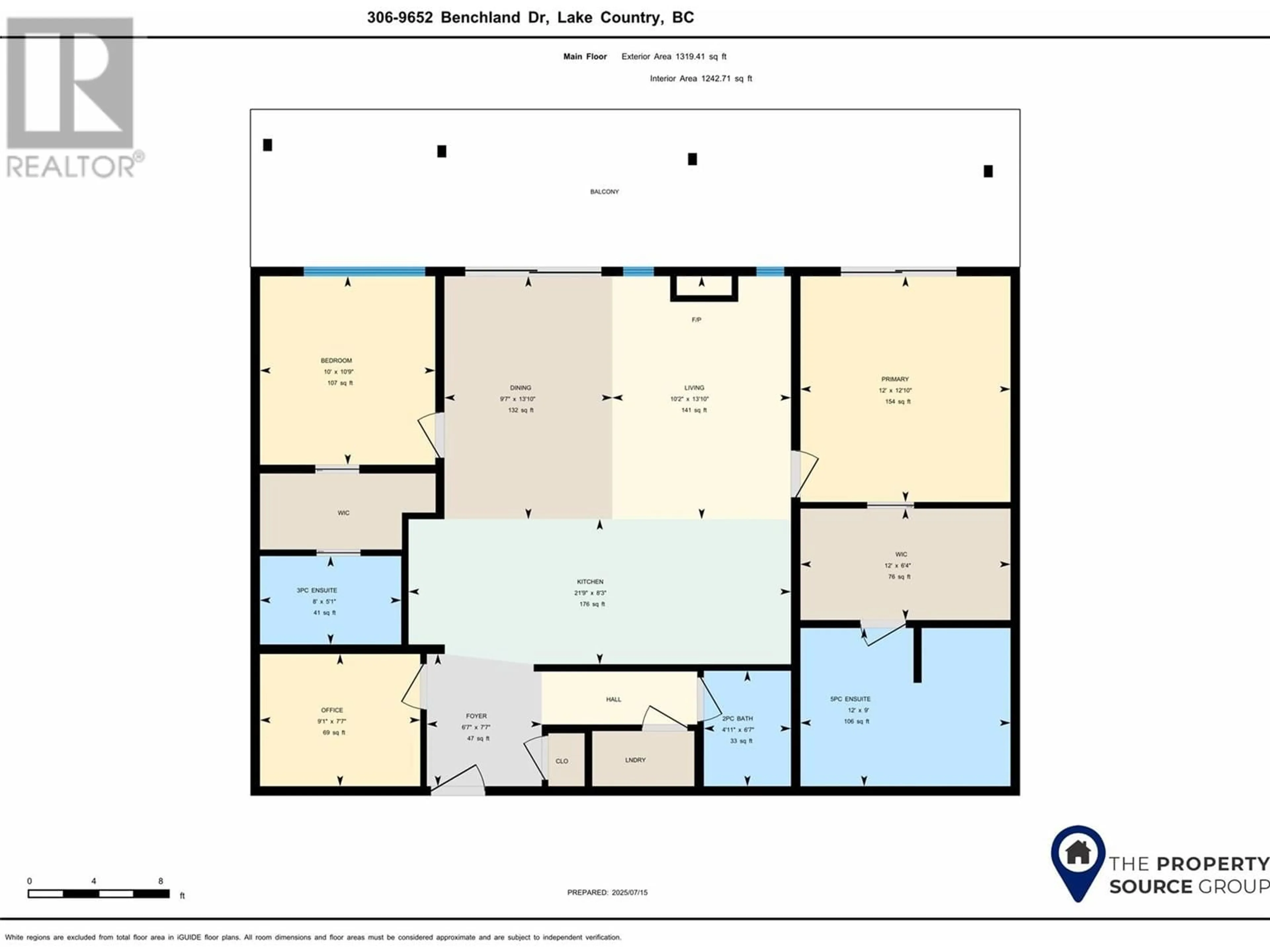 Floor plan for 306 - 9652 BENCHLAND DRIVE, Lake Country British Columbia V4V0C4
