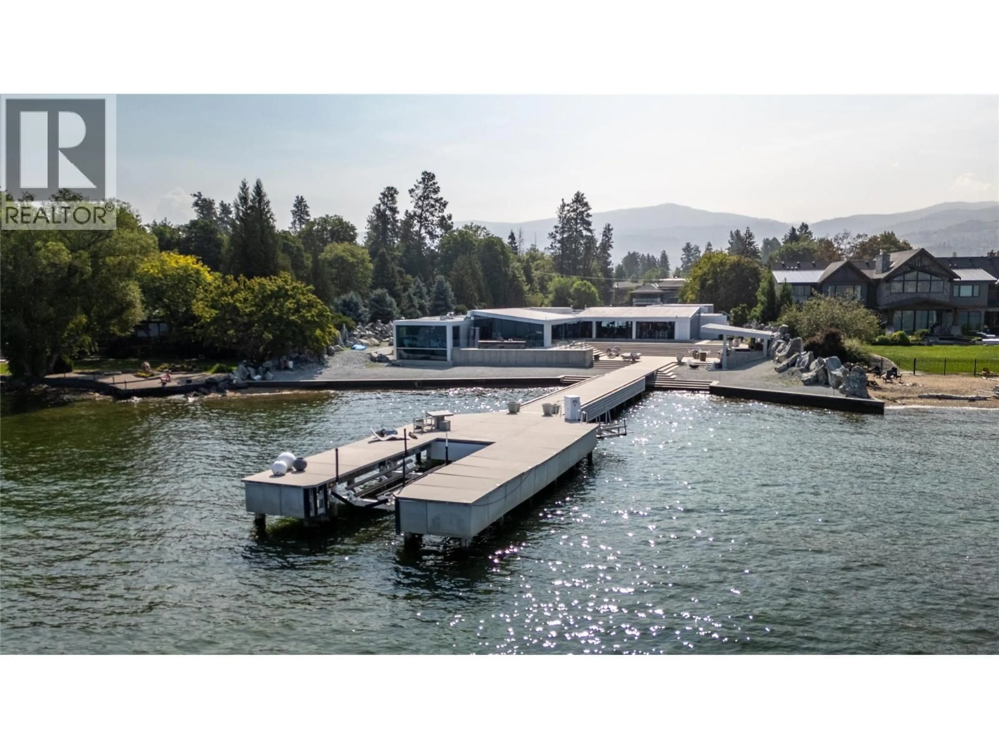 A pic from outside/outdoor area/front of a property/back of a property/a pic from drone, water/lake/river/ocean view for 4358 HOBSON ROAD, Kelowna British Columbia V1W1Y3