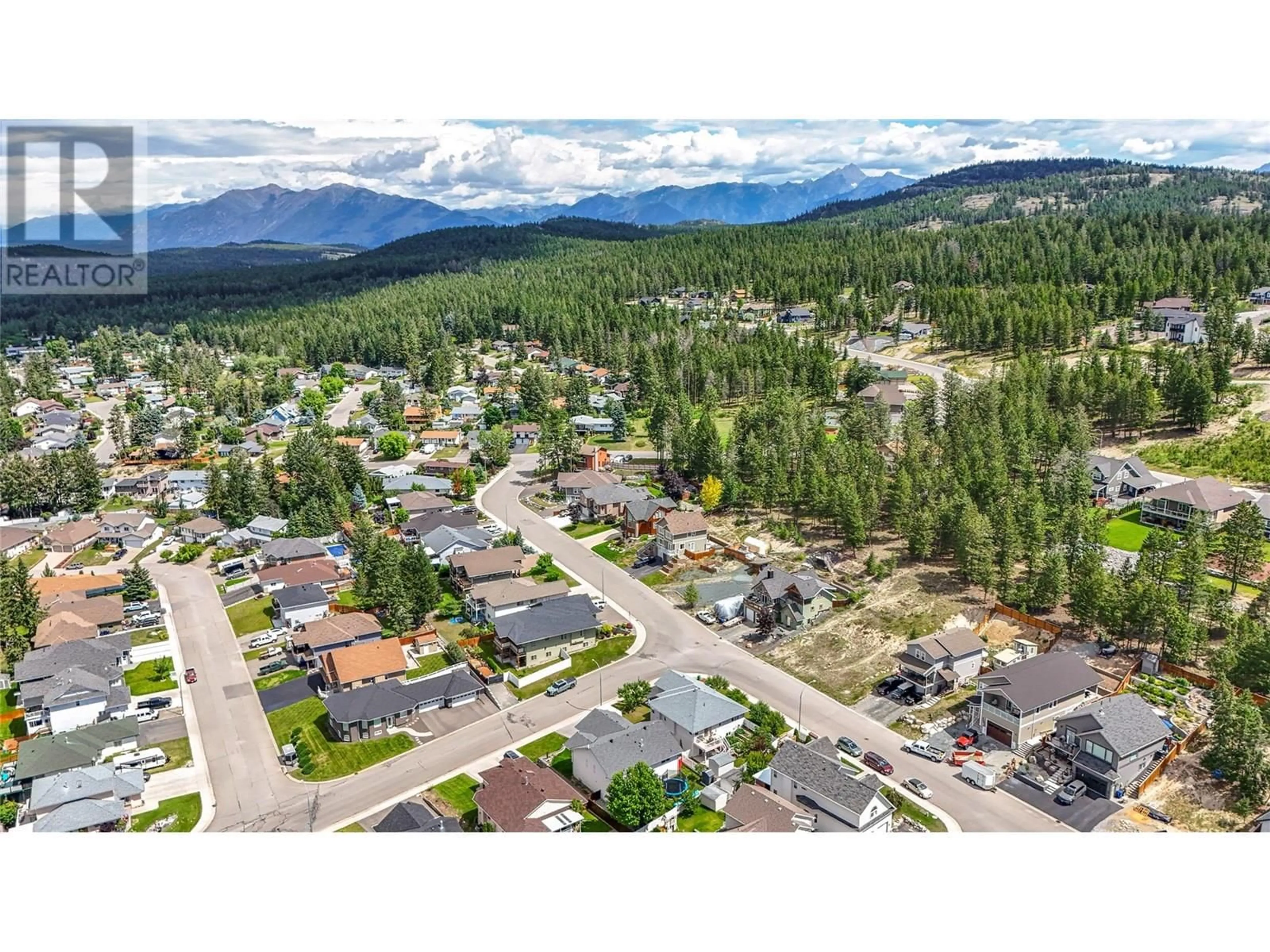 A pic from outside/outdoor area/front of a property/back of a property/a pic from drone, mountain view for 3317 MT FISHER DRIVE, Cranbrook British Columbia V1C6N6