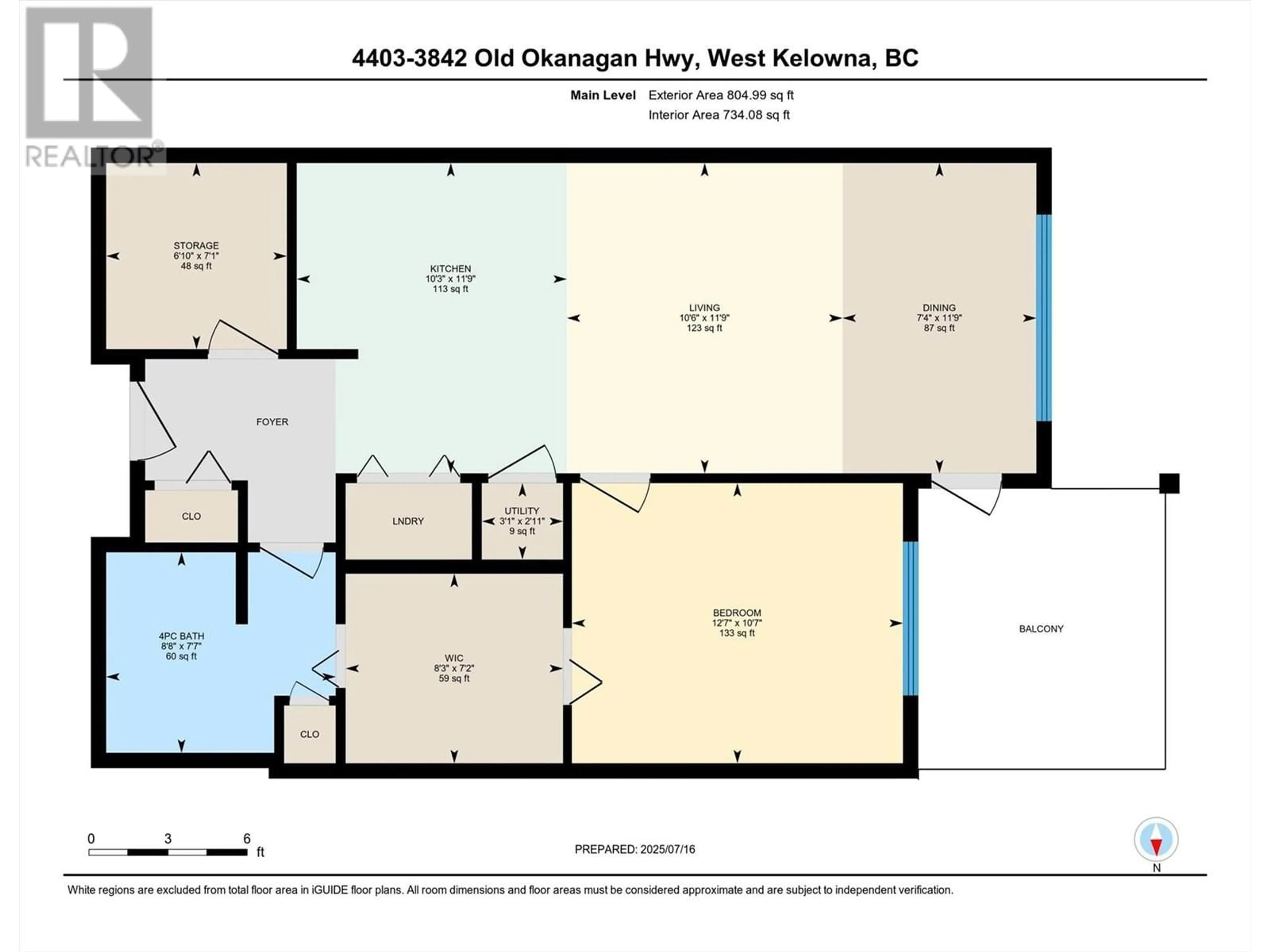 Floor plan for 4403 - 3842 OLD OKANAGAN HIGHWAY, West Kelowna British Columbia V4T3G7