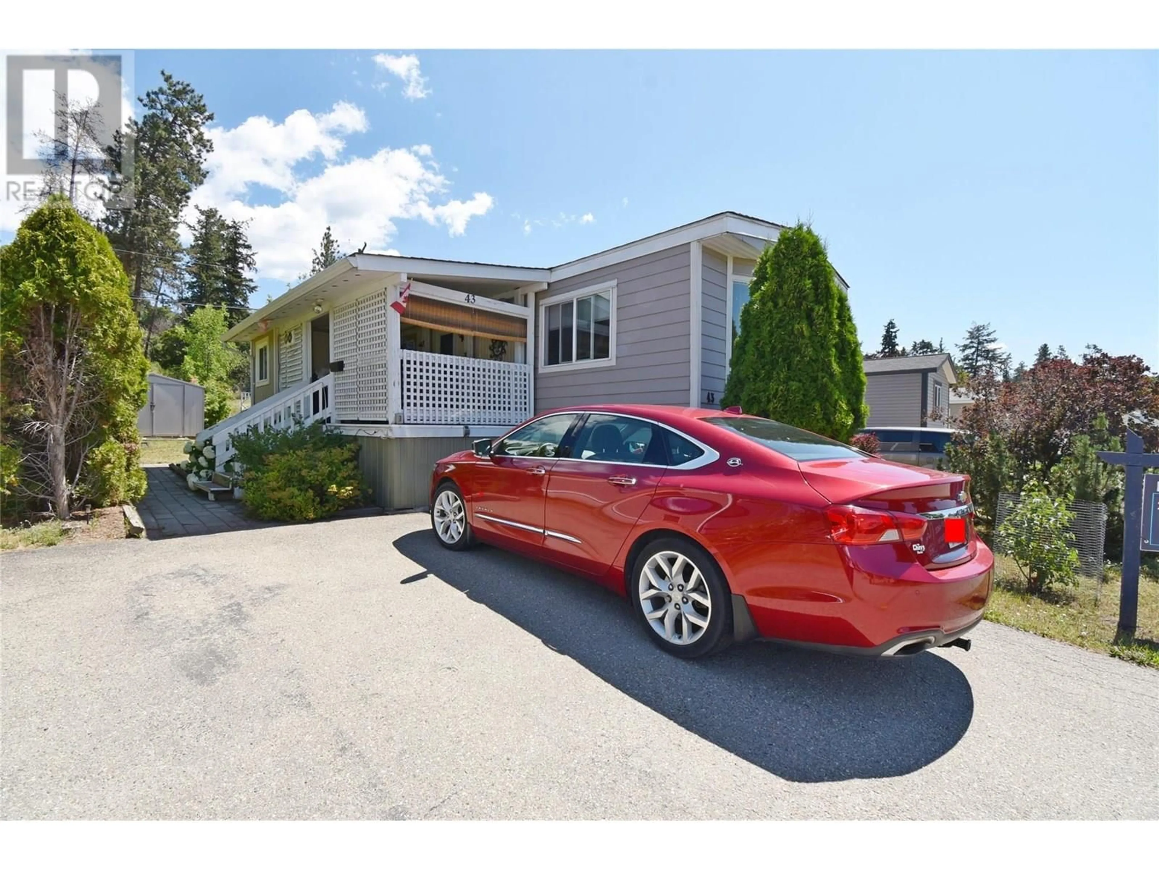 Home with vinyl exterior material, street for 43 - 1600 43 AVENUE, Vernon British Columbia V1T9G6