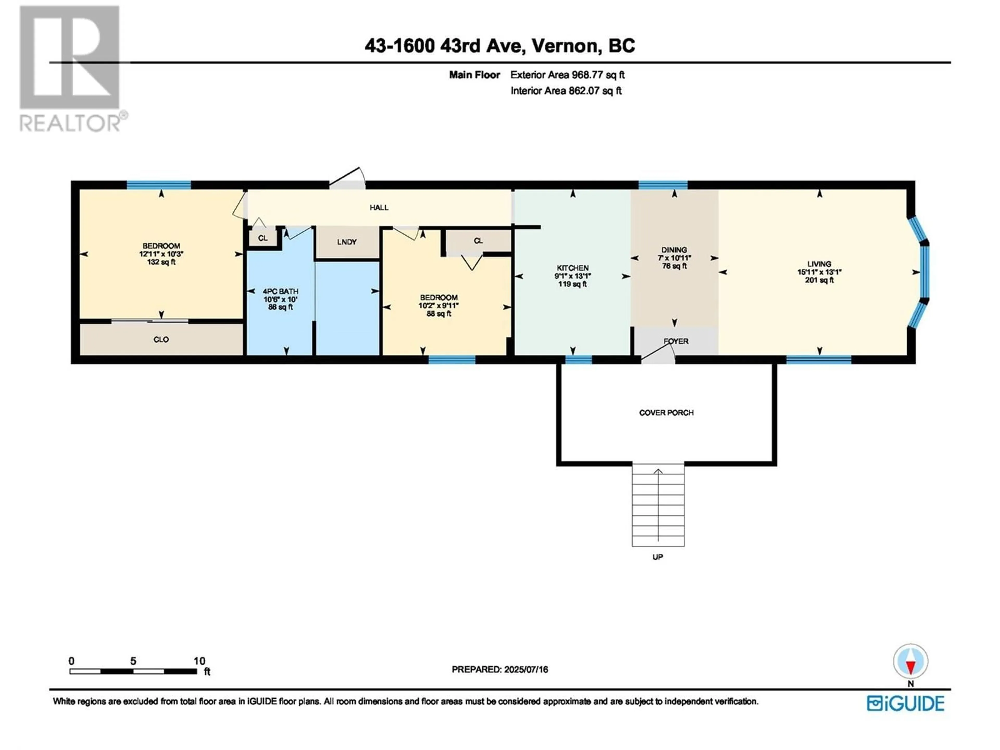 Floor plan for 43 - 1600 43 AVENUE, Vernon British Columbia V1T9G6